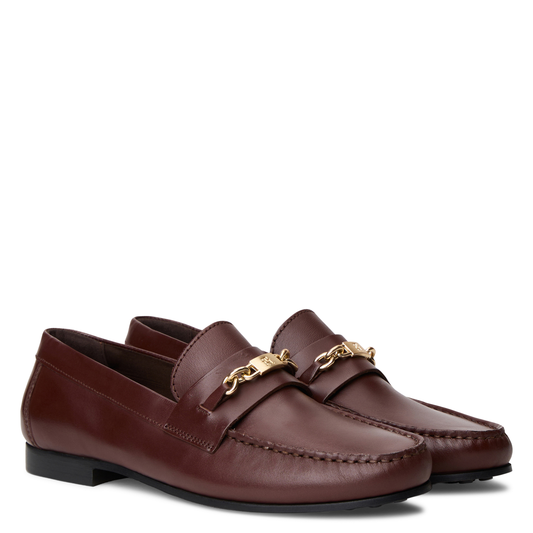 Mocassins en cuir TOMMY HILFIGER Marron