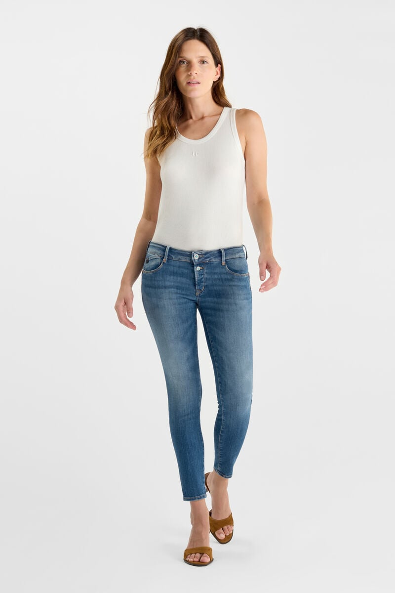 Push-up slim pulp jeans, 7/8 length LE TEMPS DES CERISES Blue