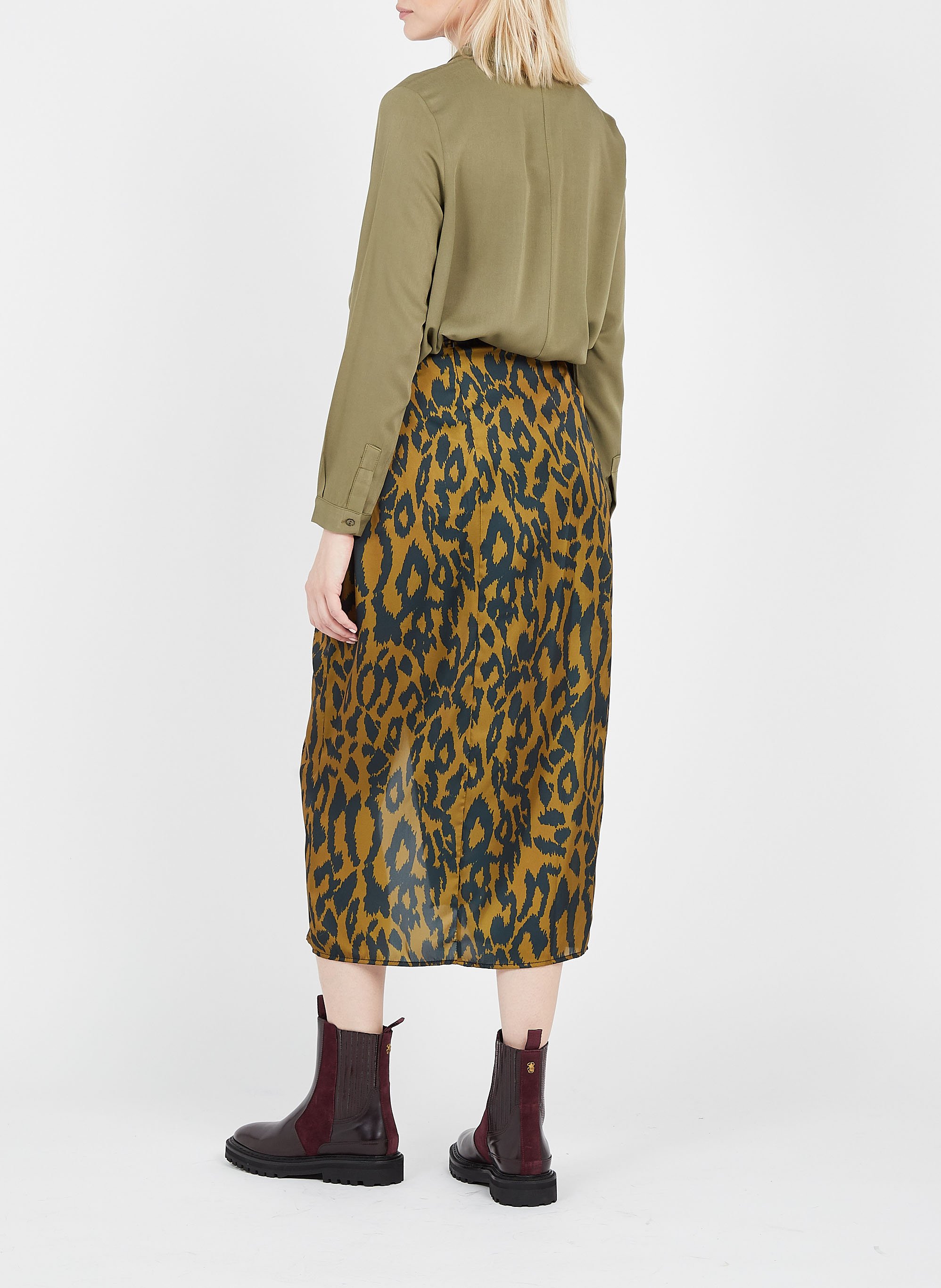 Blouse met klassieke kraag IMPERIAL Kaki