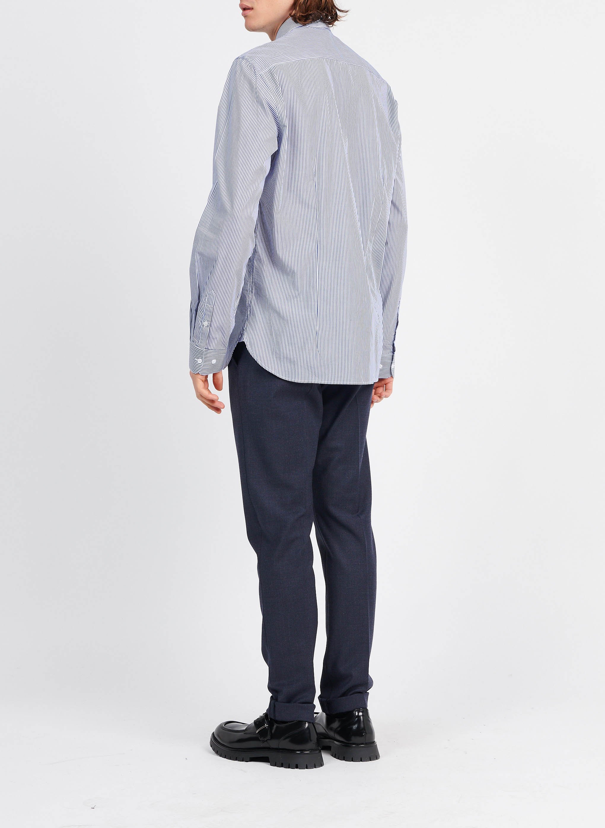 Slim-fit striped cotton shirt with classic collar ATELIER PRIVE Blue