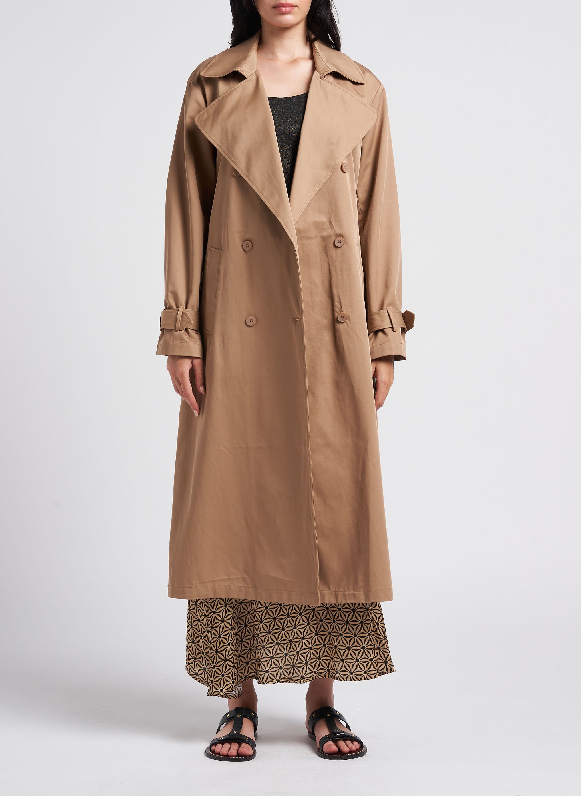 Rechte trenchcoat | katoenblend LA PETITE ETOILE Beige