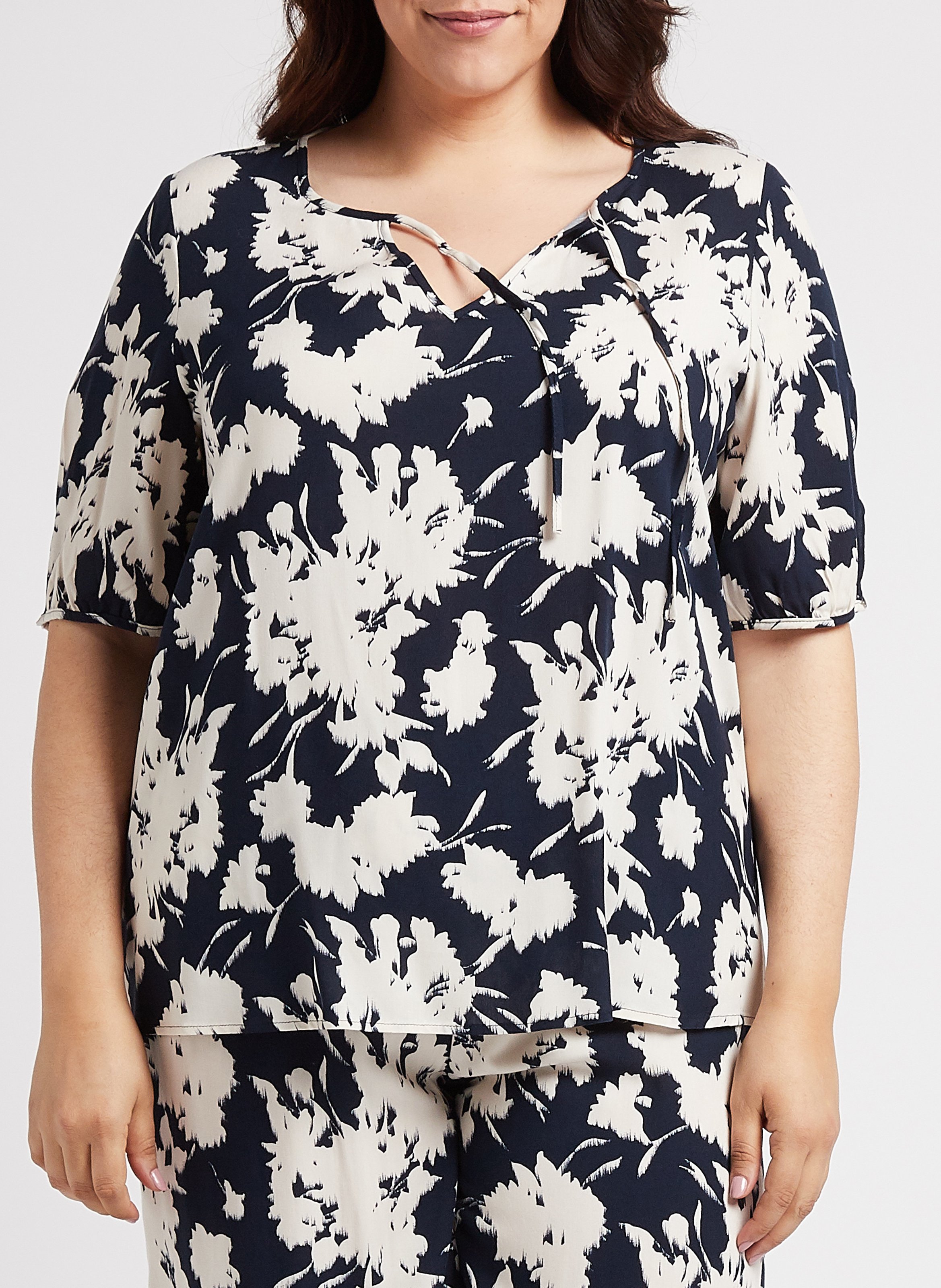 Bedrucktes Top aus Viskose PERSONA by Marina Rinaldi