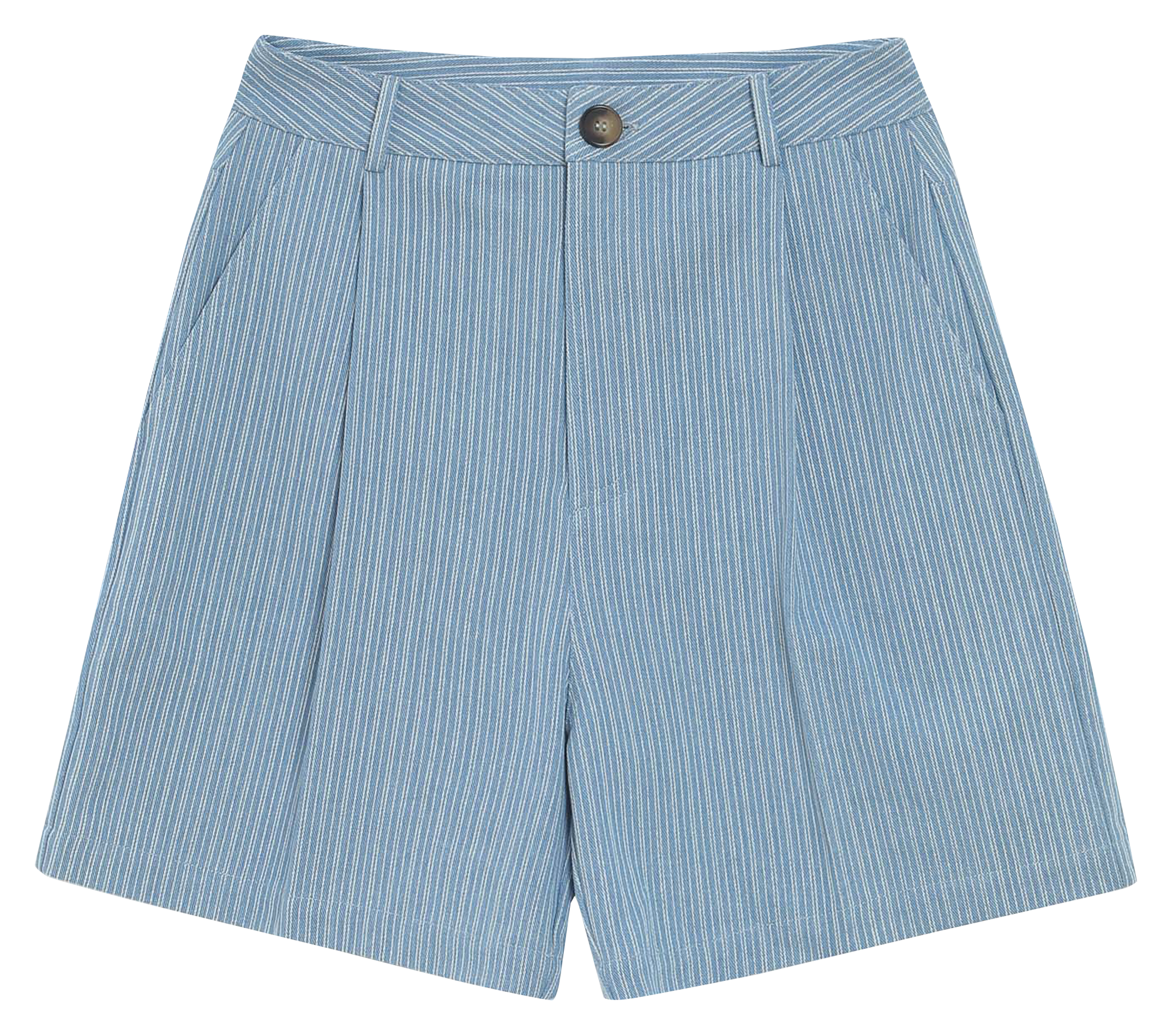 Shorts in Striped Denim GRACE ET MILA Blue