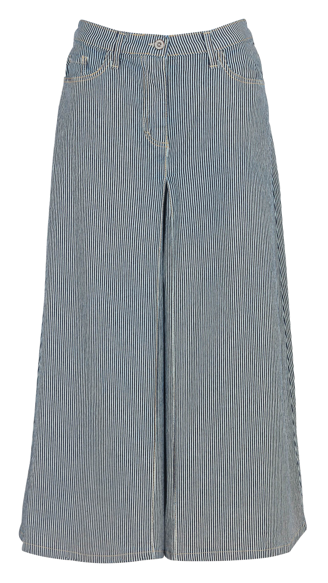 Jupe culotte en coton mélangé rayé PLEASE Blanc