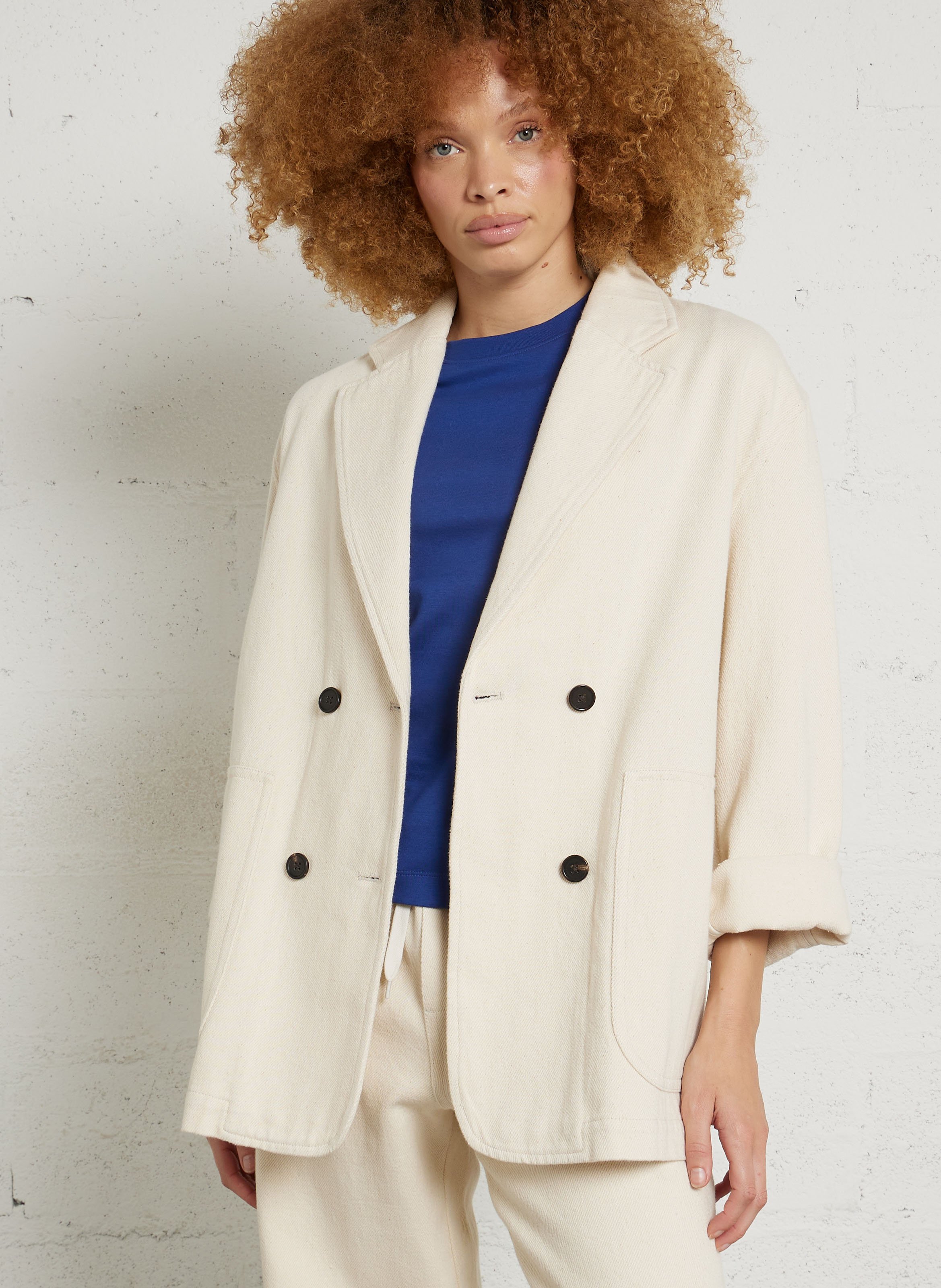 Katoenen blazer BELLEROSE Beige