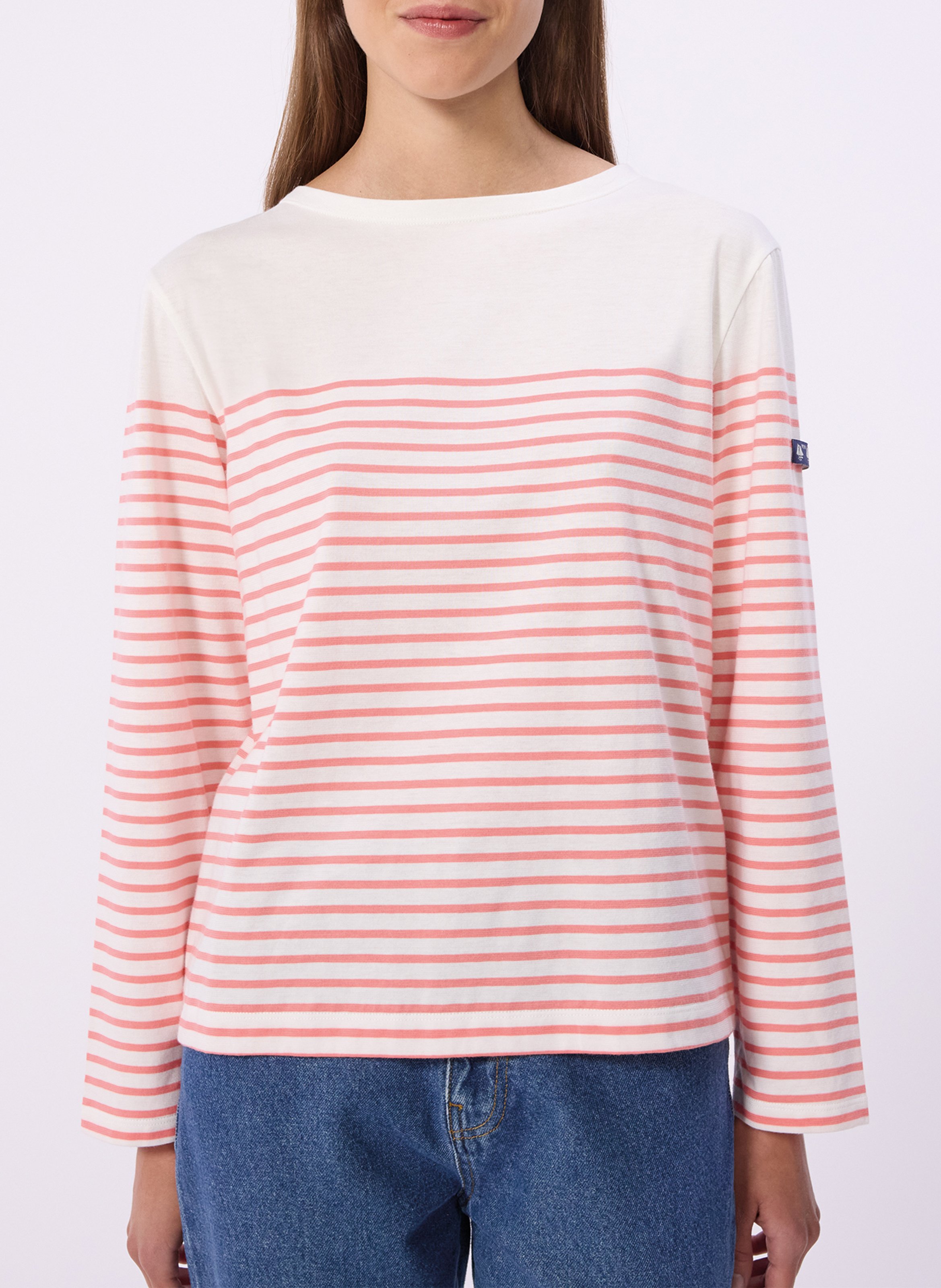 Gestreiftes Baumwoll-T-Shirt PETIT BATEAU Rosa