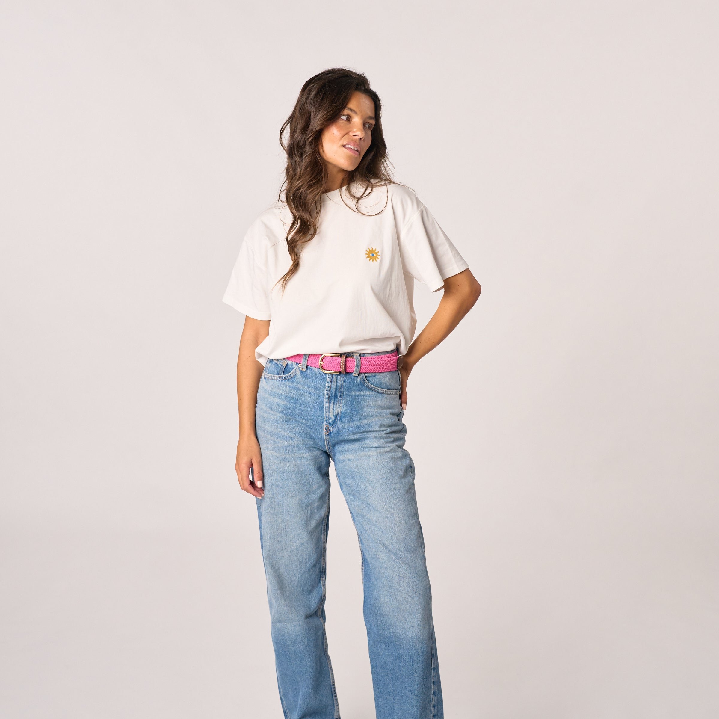 Solid Elastic Braided Belt BILLYBELT Pink