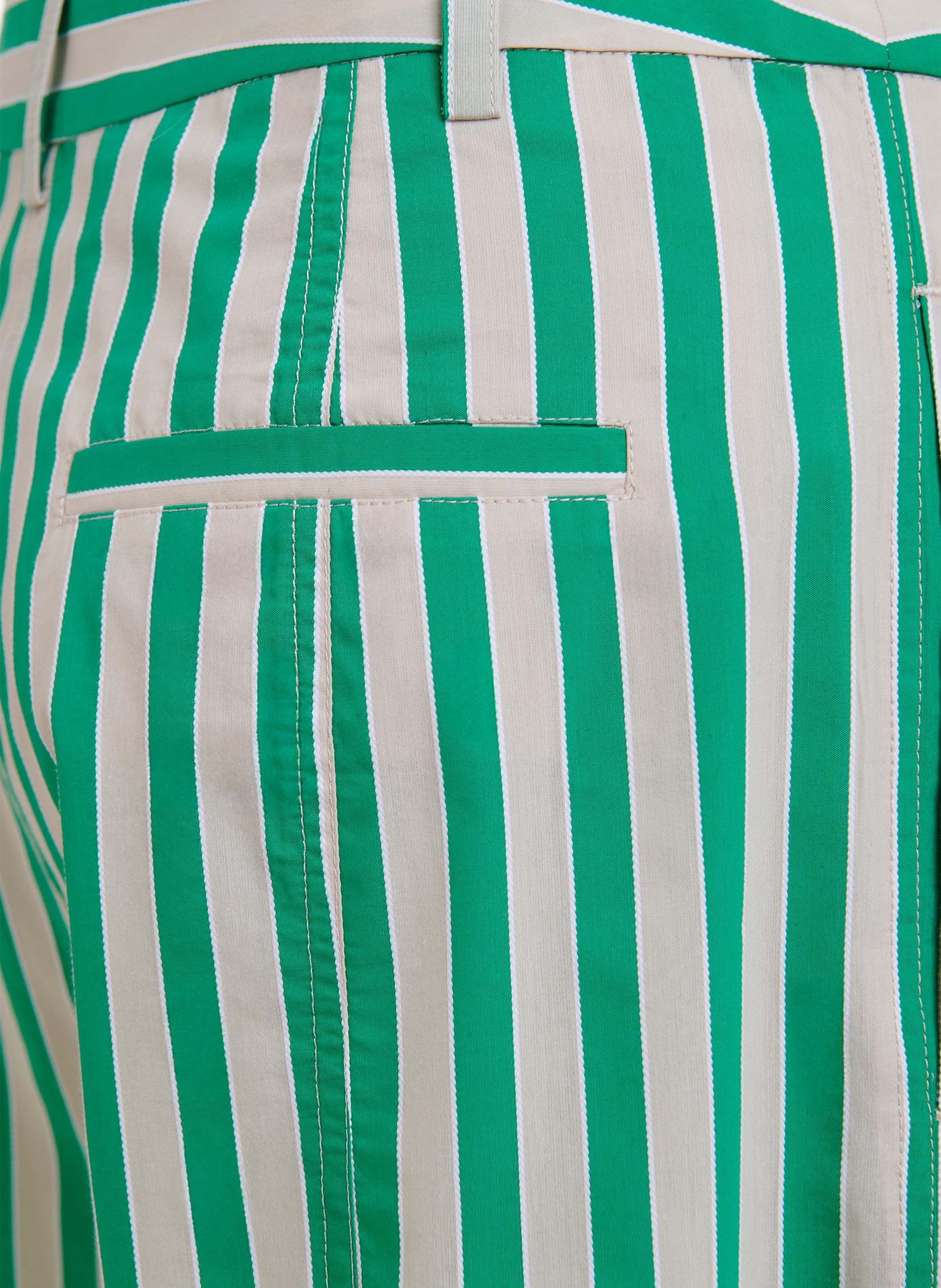 Pantalon large en coton mélangé ESSENTIEL ANTWERP Vert