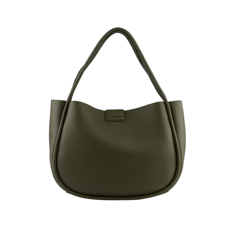 Calfskin leather shoulder bag Green