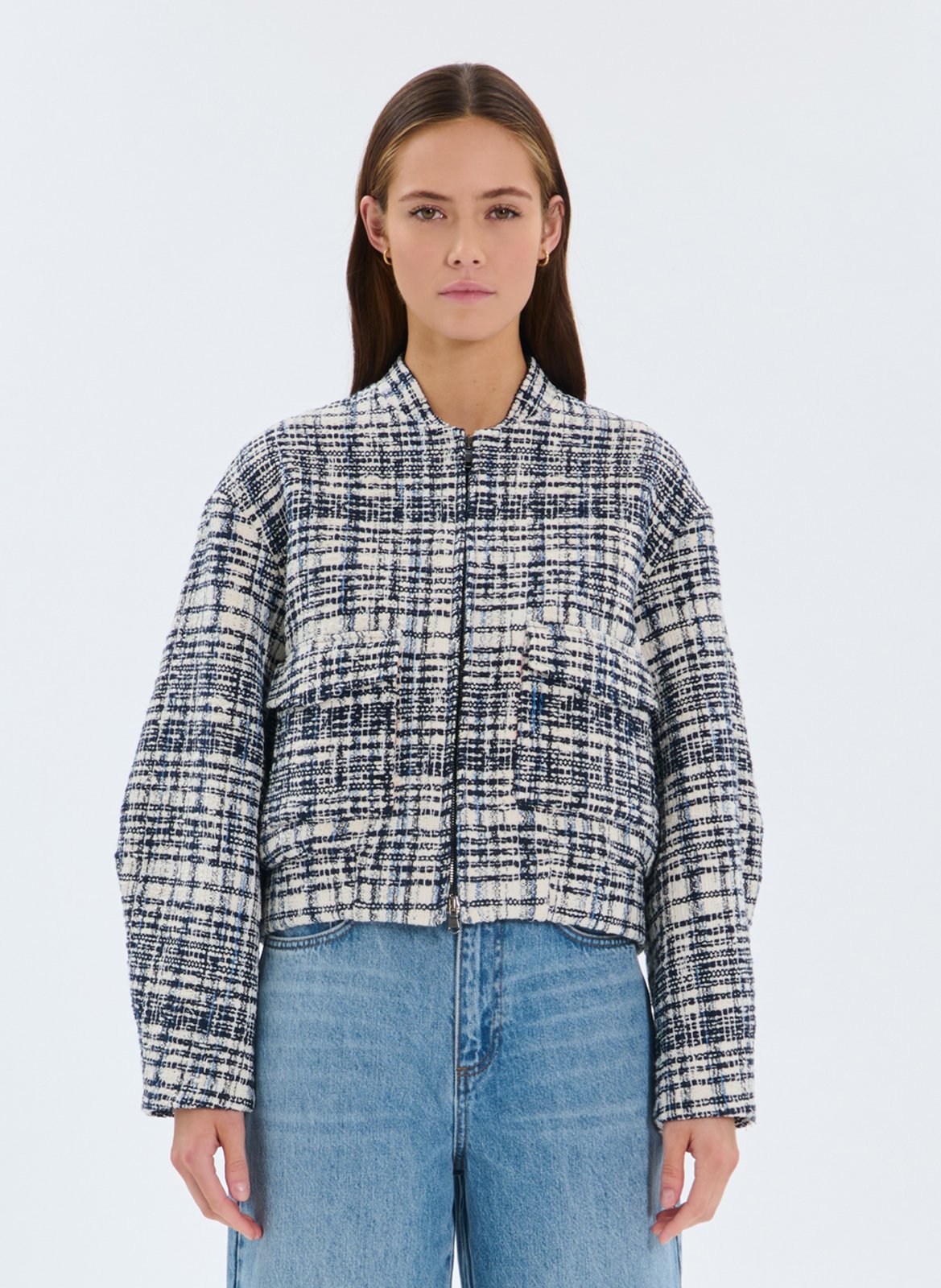 Cotton-blend jacket with Victorian collar ZAPA Blue