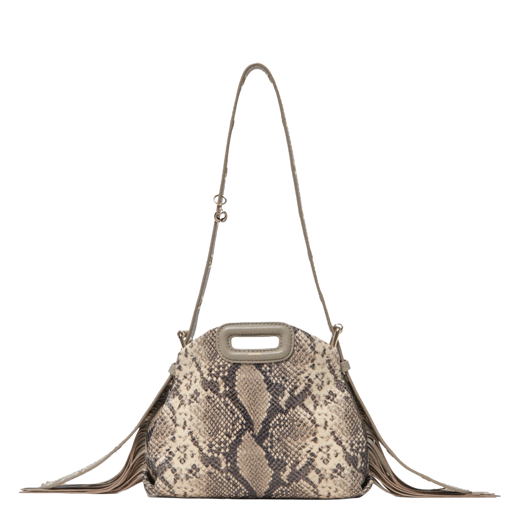 Sac bandoulière python en cuir MAJE Multicolore