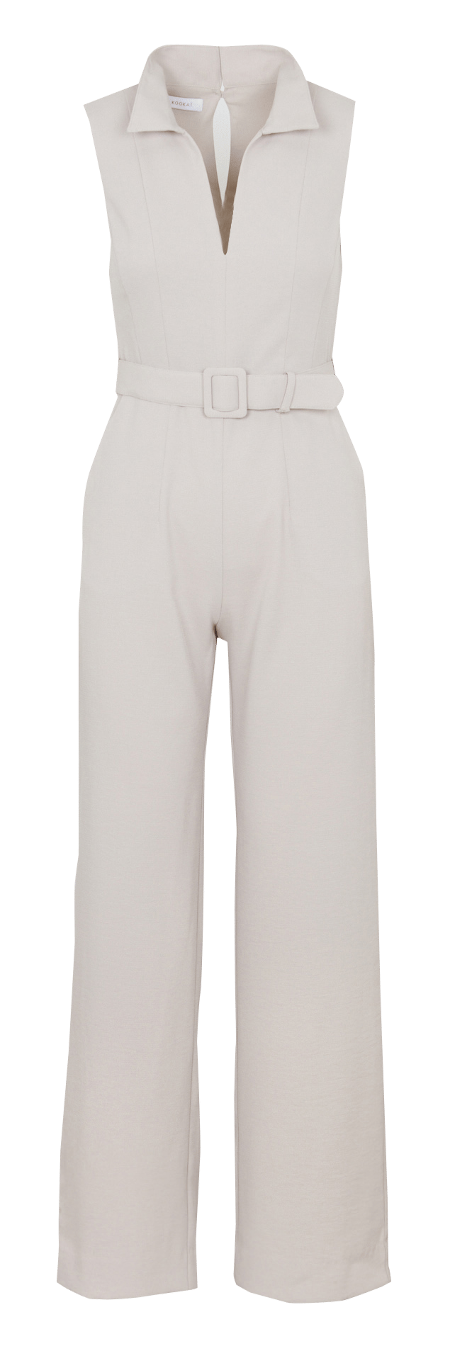 Rechte jumpsuit met V-hals KOOKAI Beige