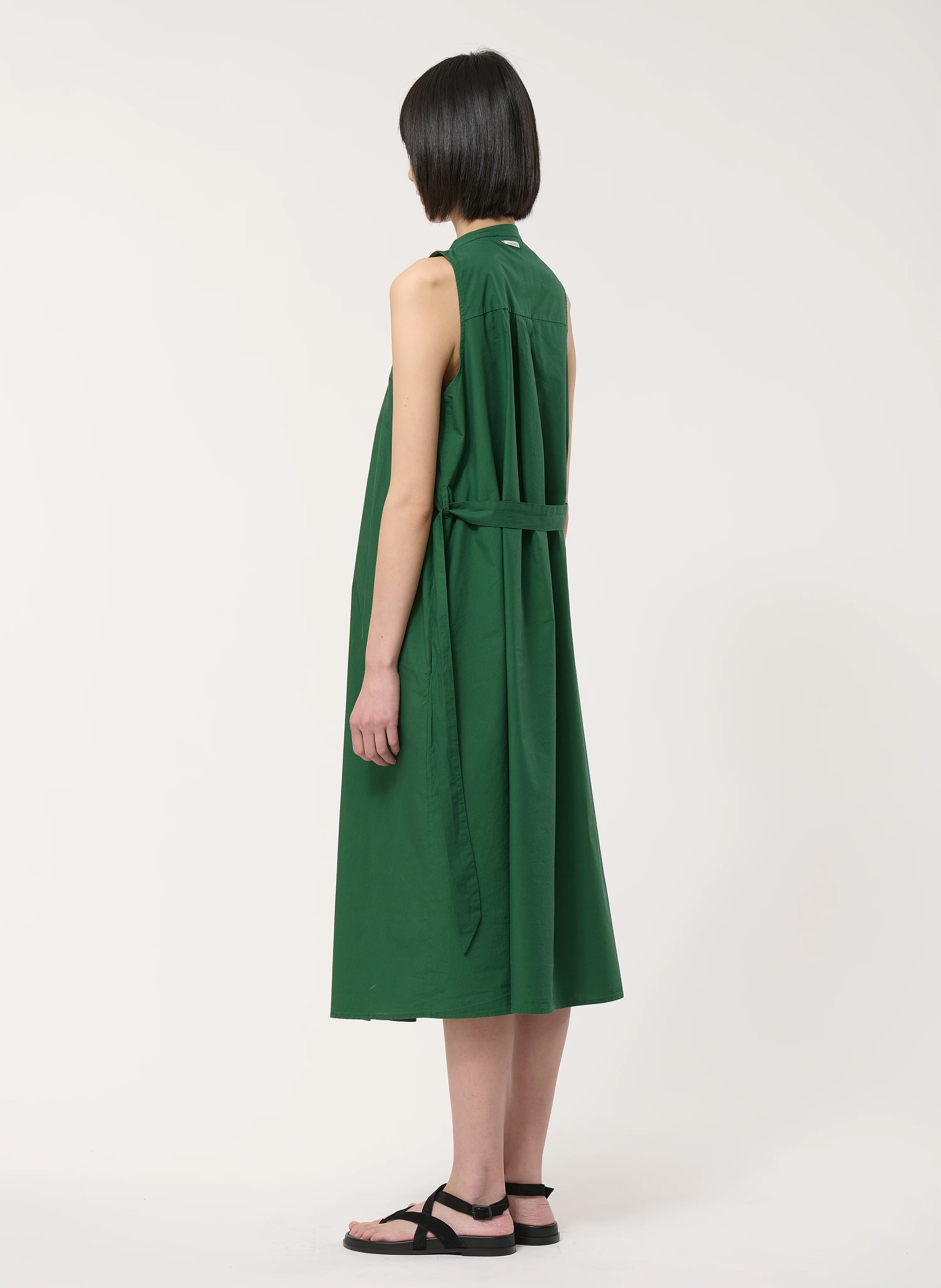 Long loose-fit cotton dress HUMILITY Green