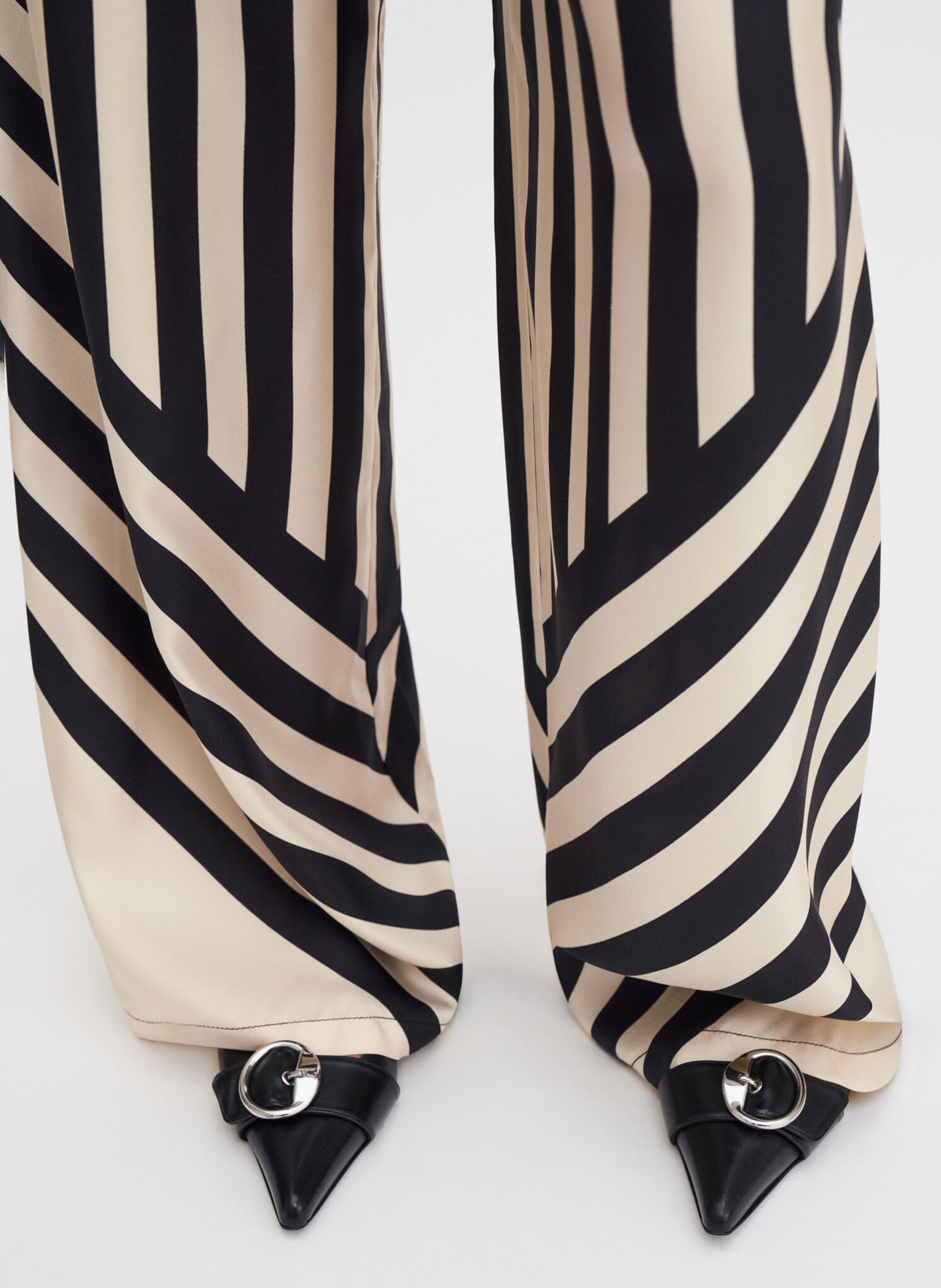 Pantalón ancho de lino FILIPPA K Negro