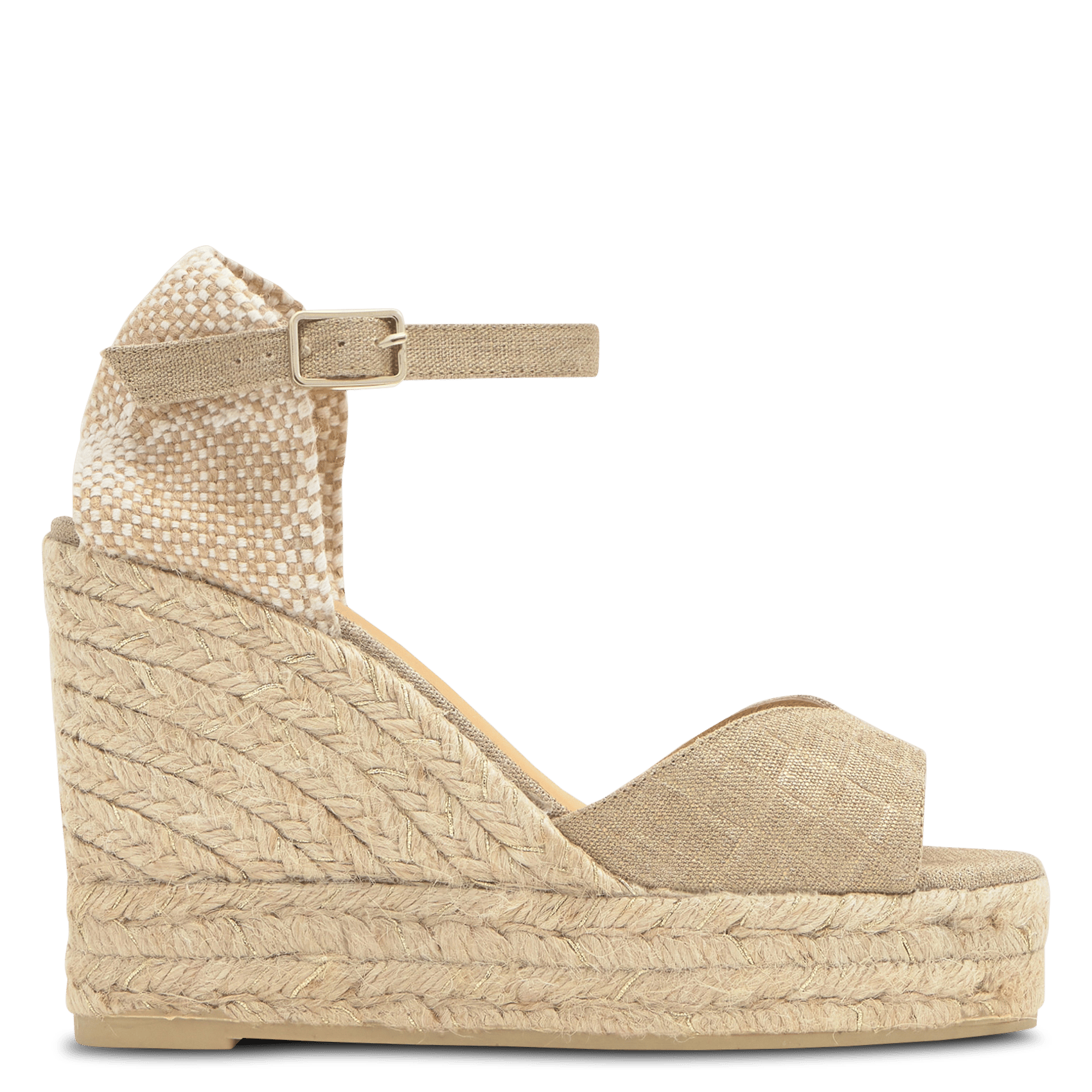 Waffled wedge espadrilles CASTANER Golden