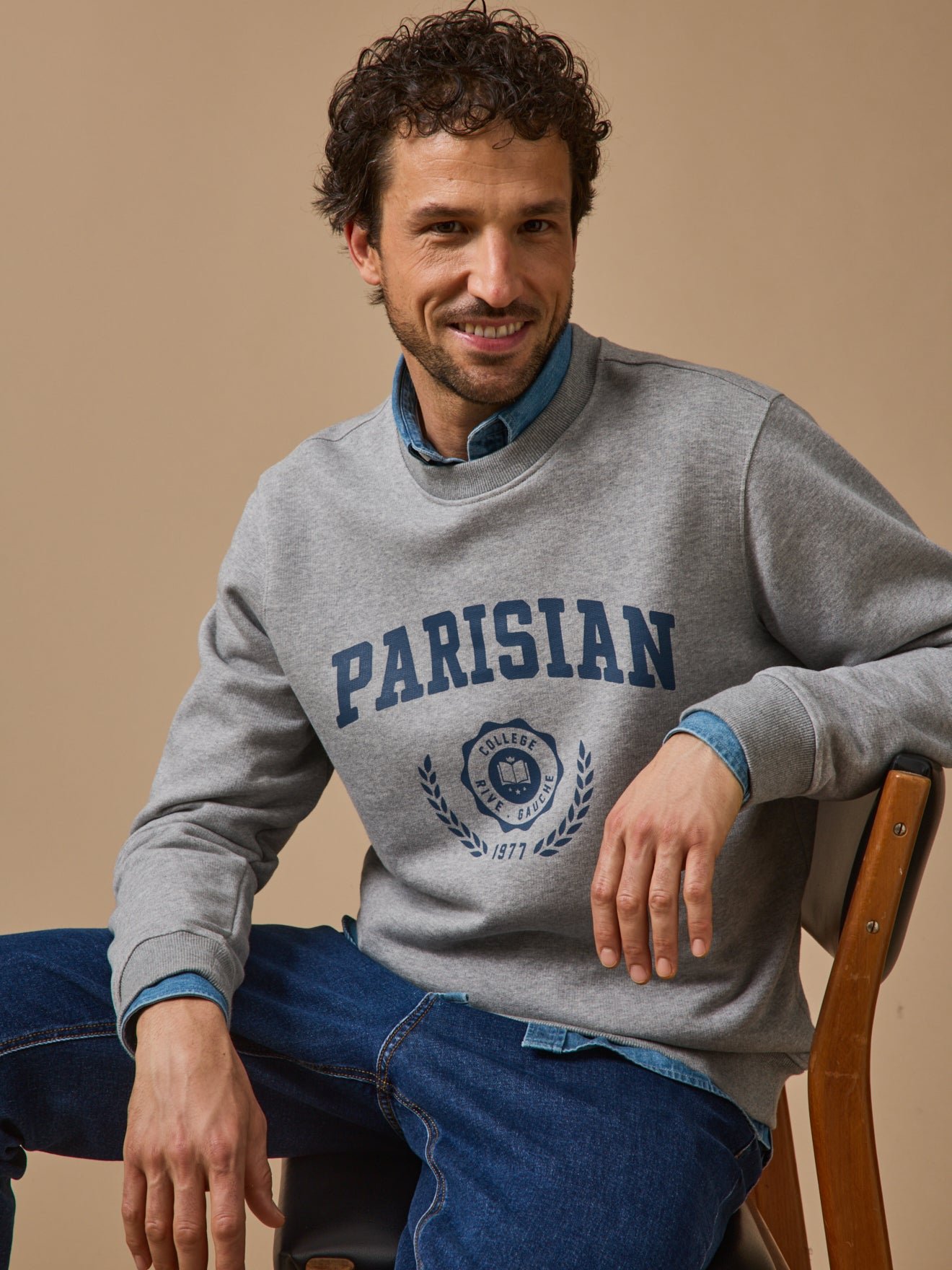 Sweat motif CYRILLUS Gris