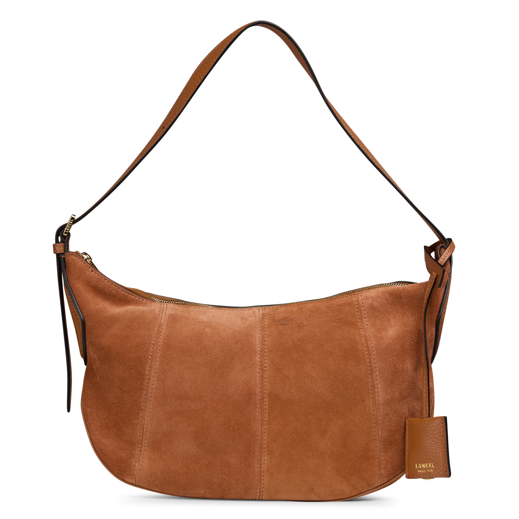 Leather hobo bag LANCEL Beige