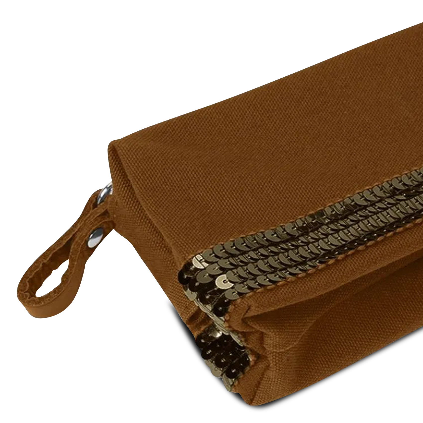 Trousse avec bande sequins VANESSA BRUNO Marron