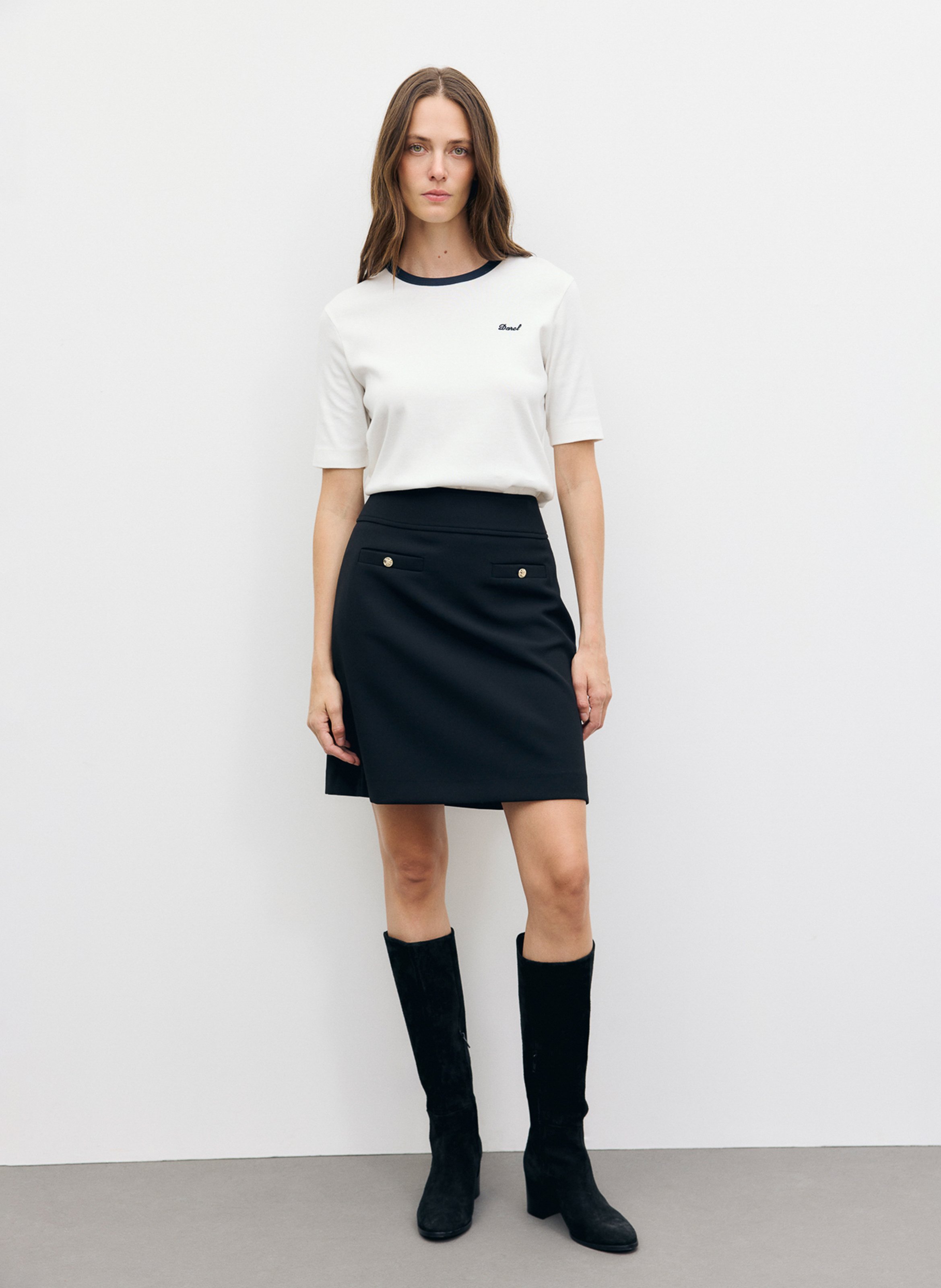 Kurzer, gerade geschnittener Rock GERARD DAREL Schwarz