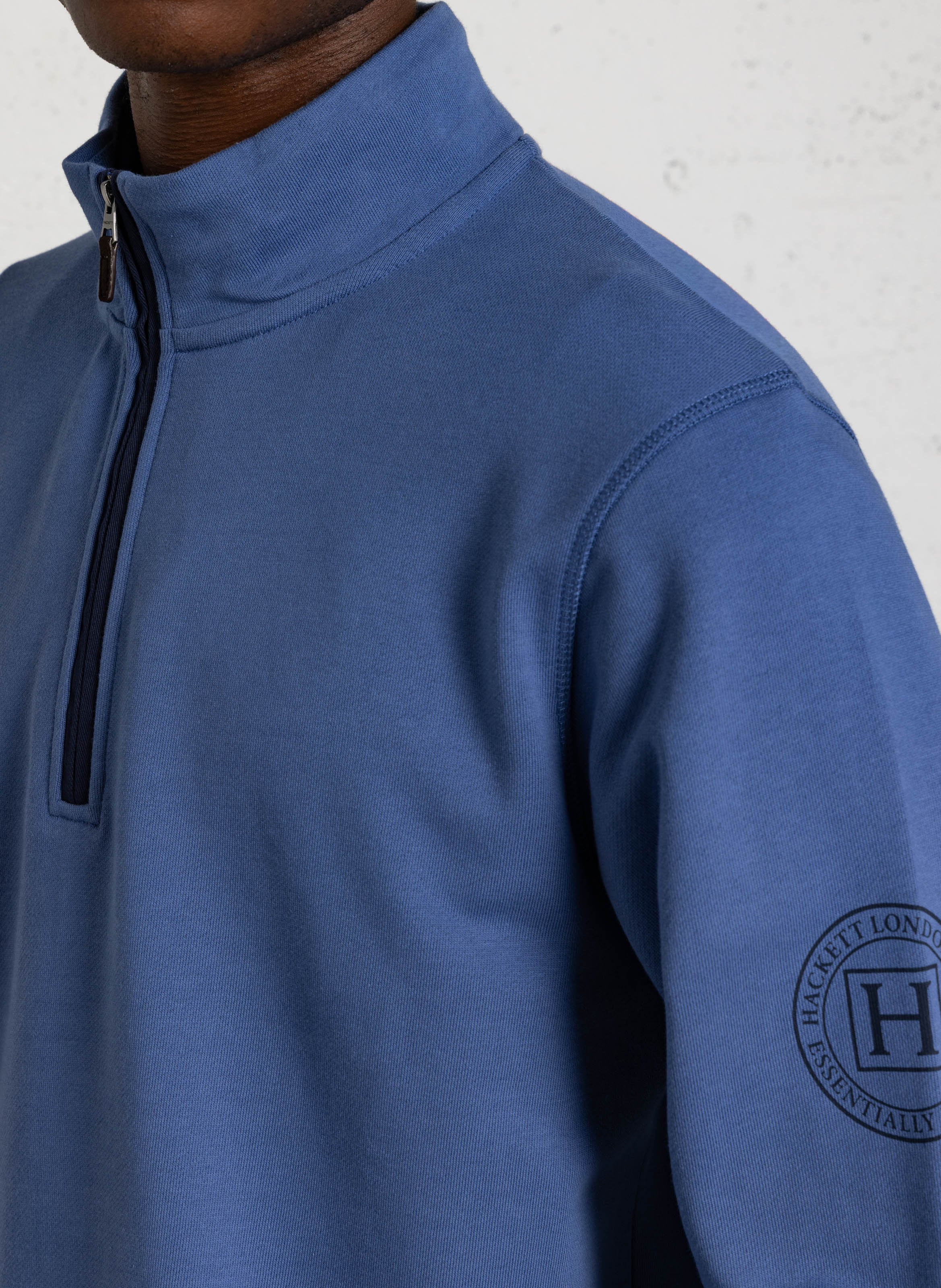 Sweat en coton HACKETT Bleu
