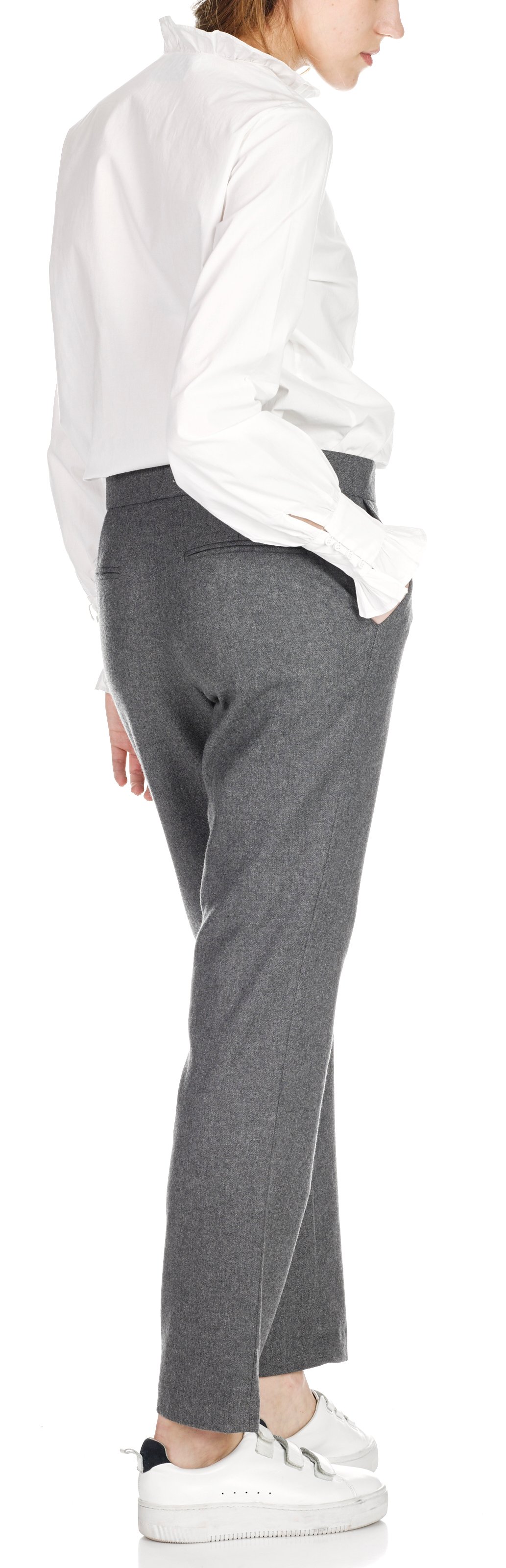 Rifika straight flannel trousers SWILDENS Grey