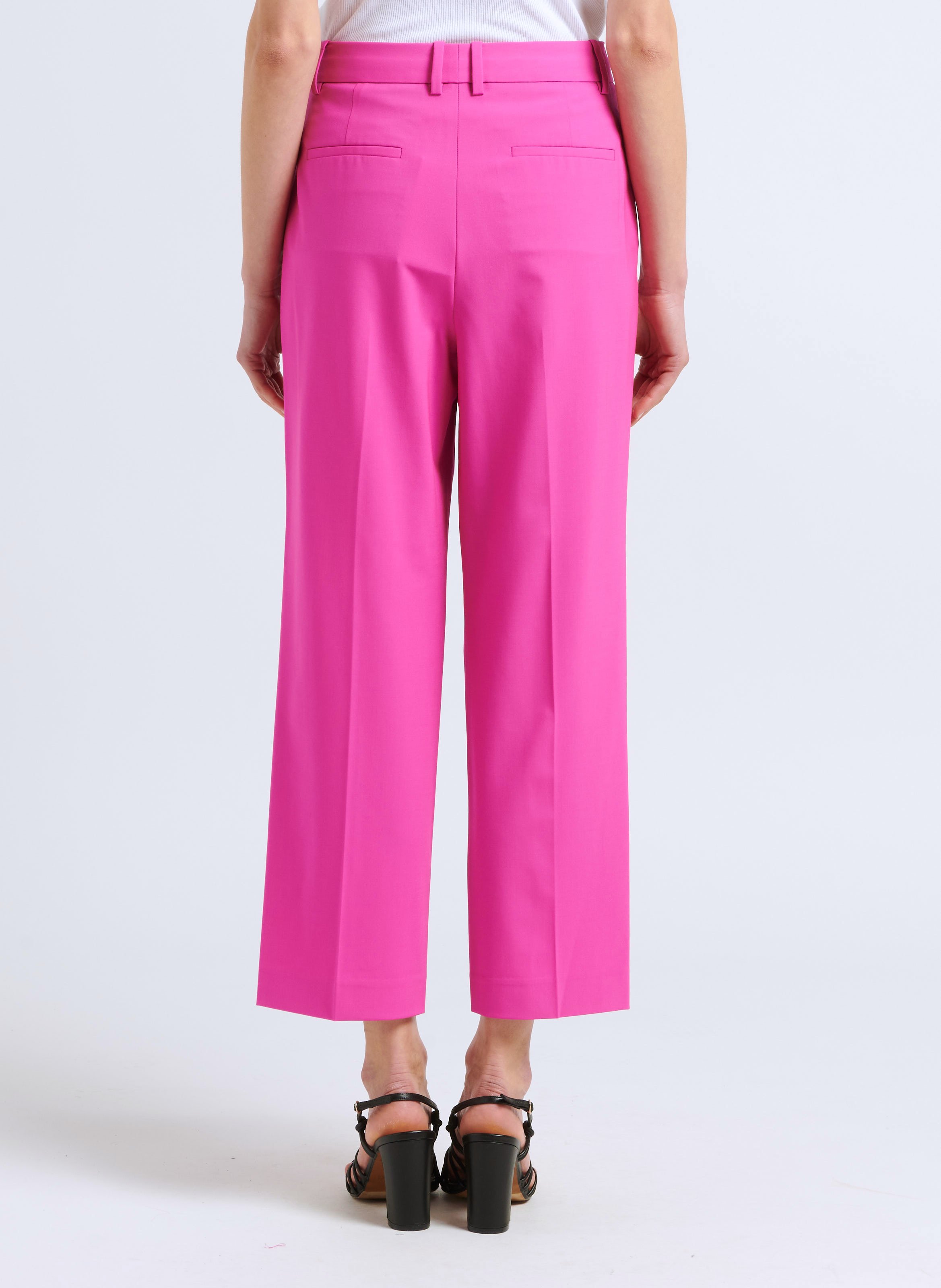 Pleated wool-blend pants THEORY Pink
