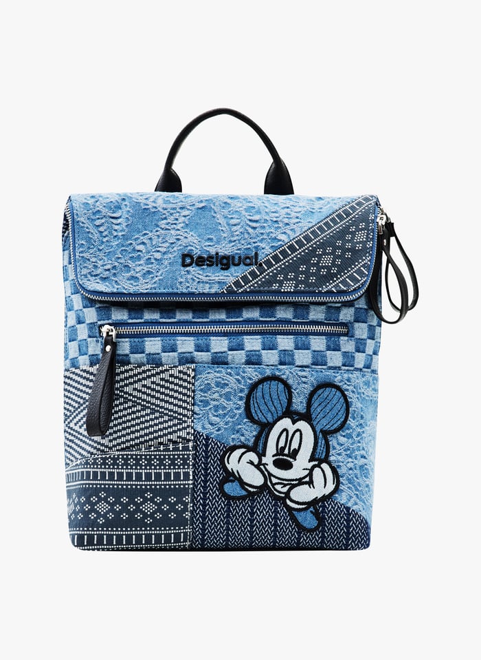 Sac dos Mickey Mouse en denim Bleu