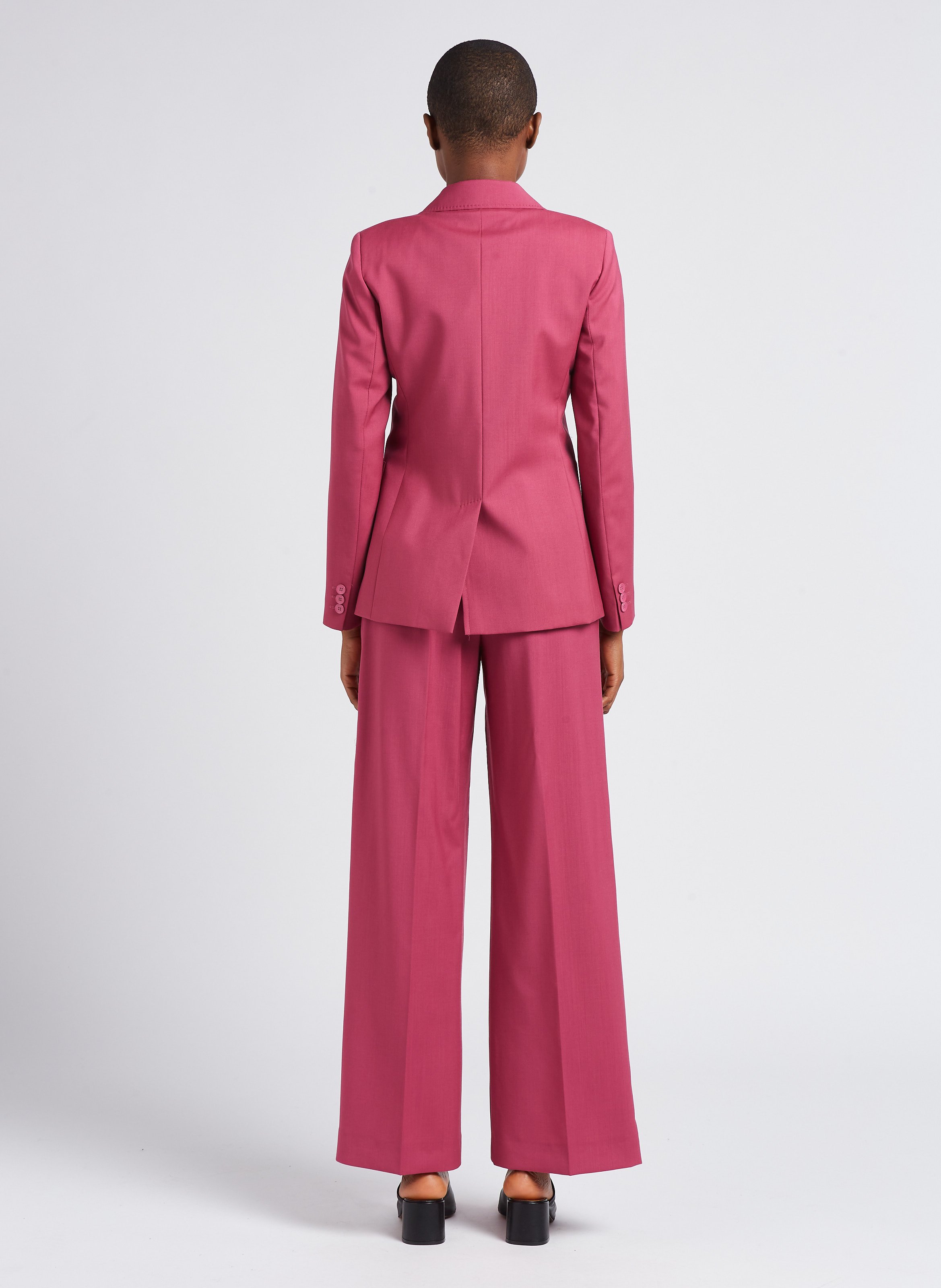 Blazer droit col tailleur en laine  MAX MARA WEEK END Rose