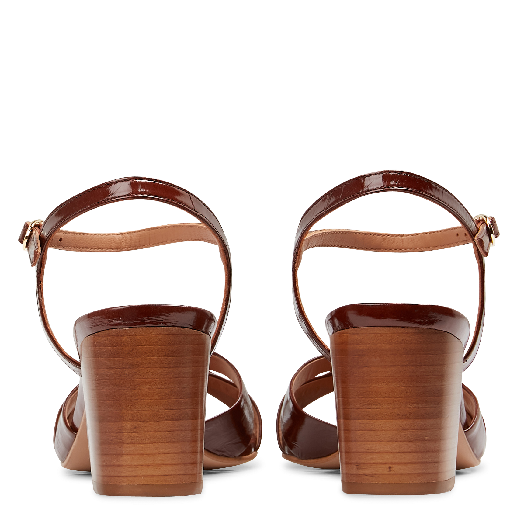 Sandales à talons en cuir verni  MELLOW YELLOW Marron