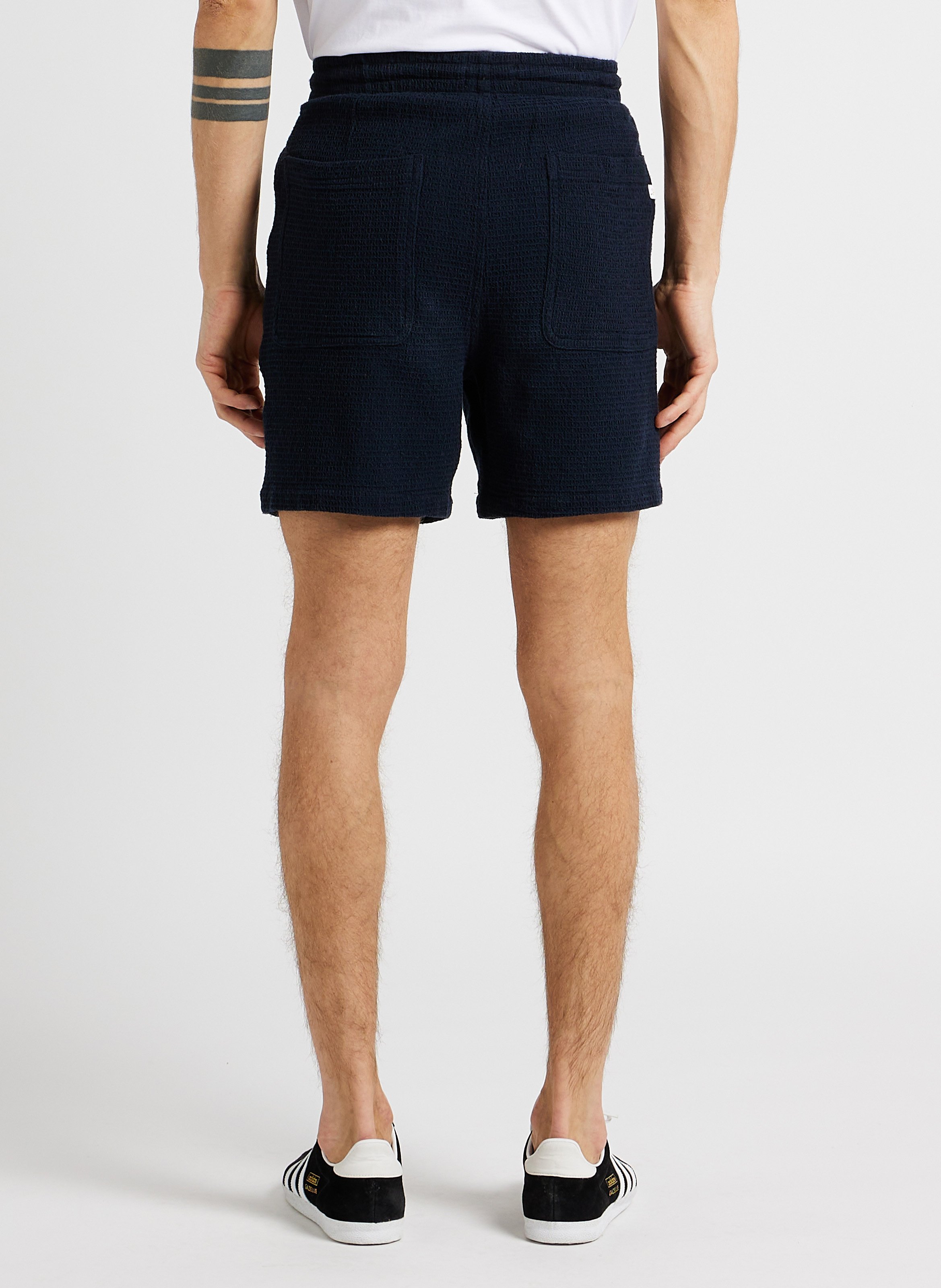 Embossed cotton shorts FARAH Blue