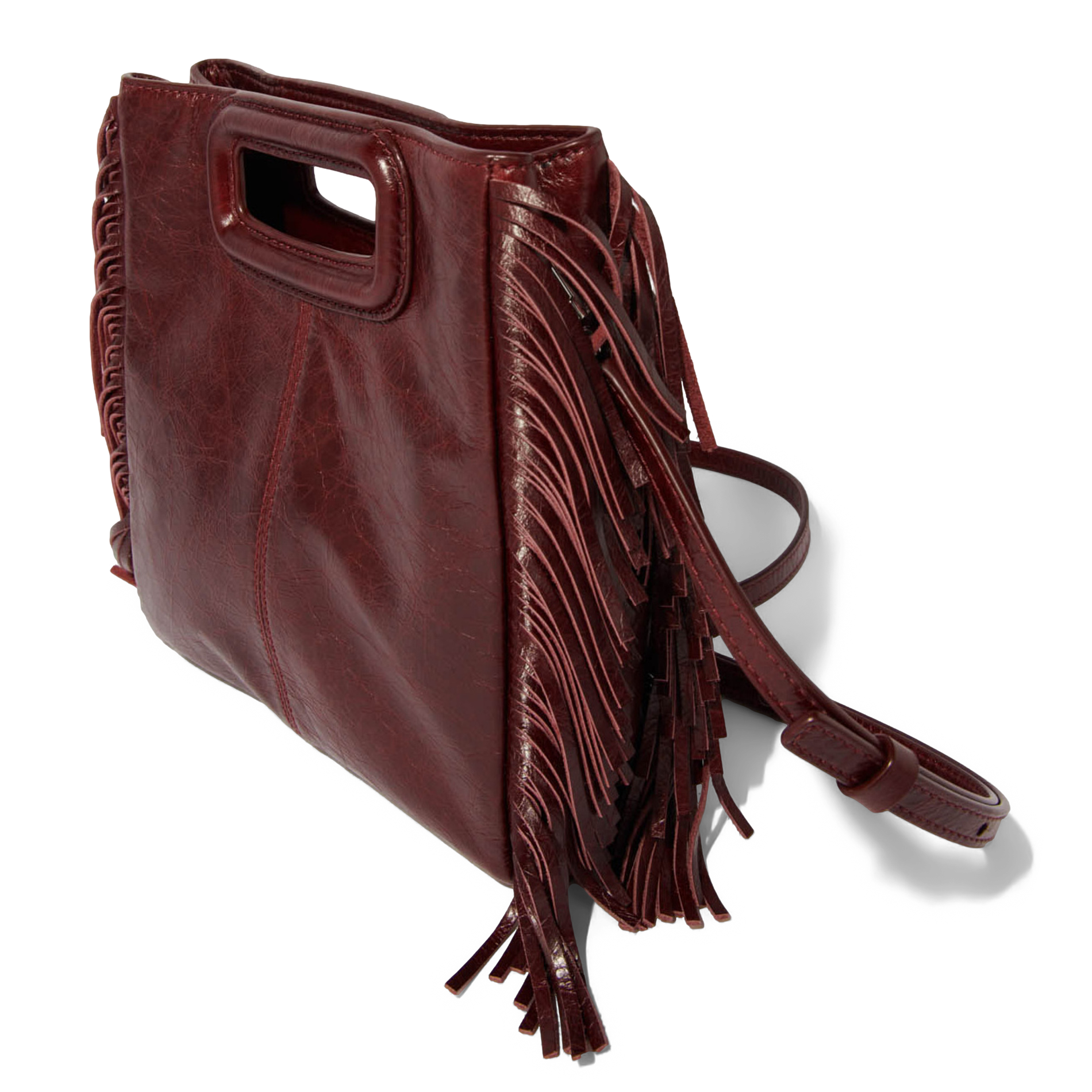 Leren crossbodytas  MAJE Rood