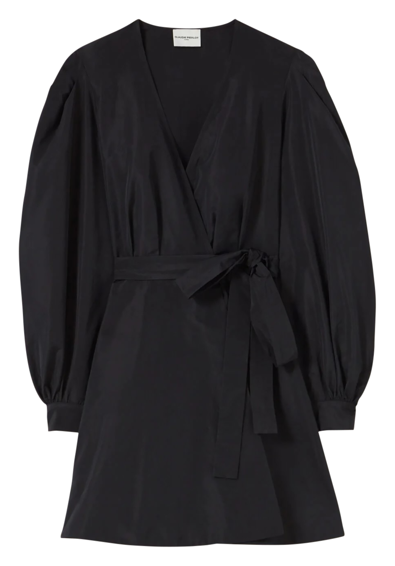 Short fitted V-neck dress CLAUDIE PIERLOT Black