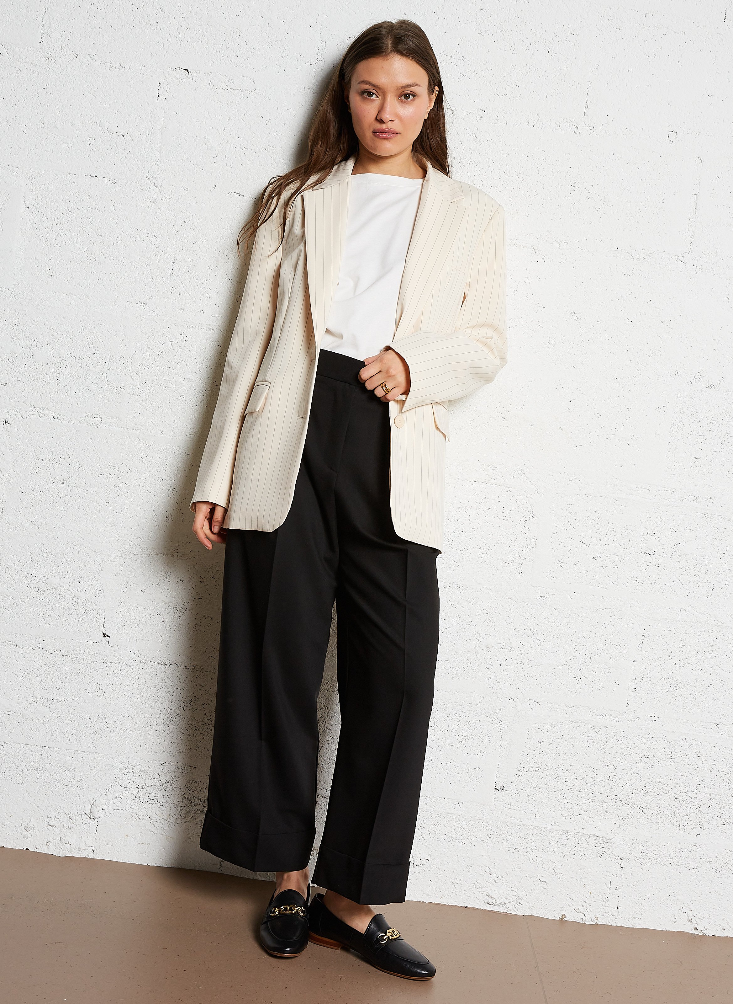 Gestreepte blazer IMPERIAL Wit