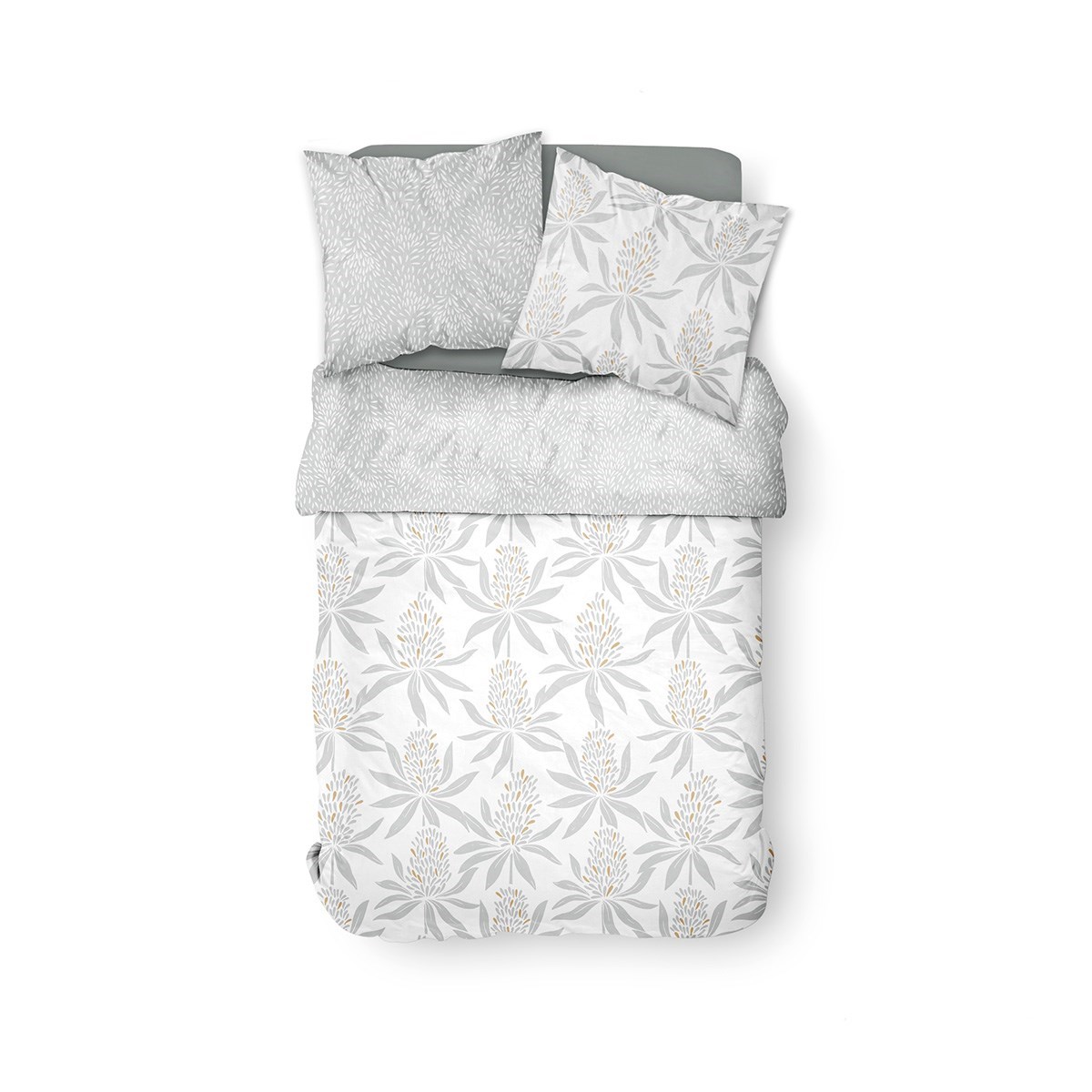 Floral printed cotton bedding set TODAY LINGE DE MAISON White
