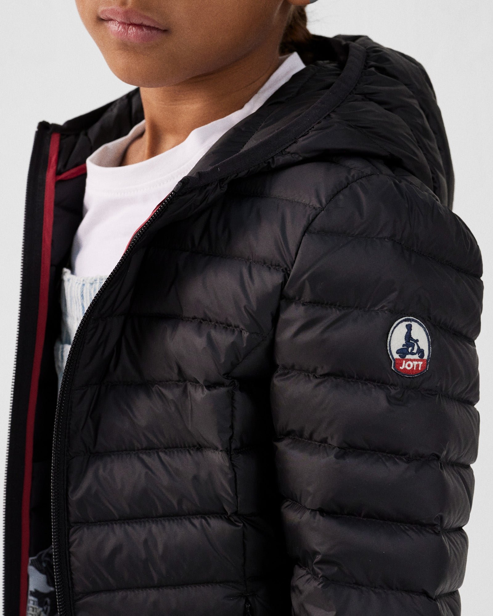 Carla lightweight hooded children's down jacket JOTT Black