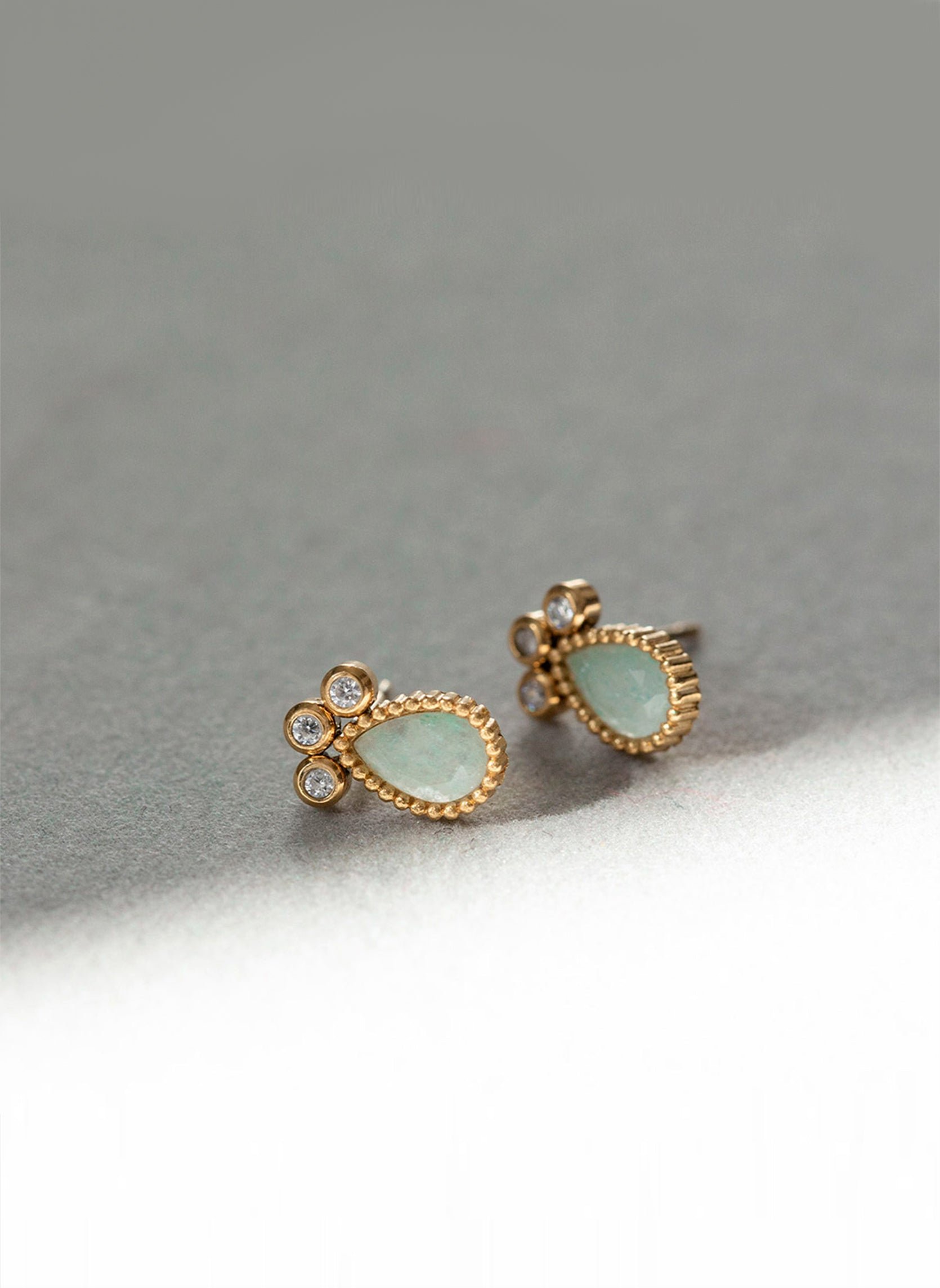 VENUS - Stainless steel earrings for pierced ears AEC Paris Green