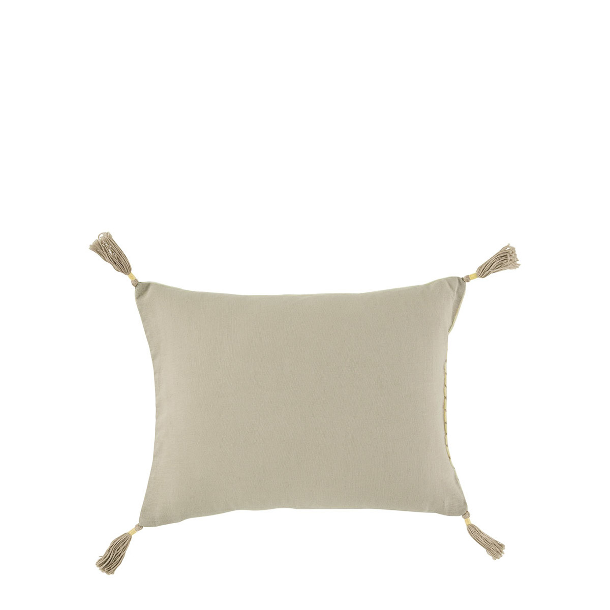 Mattéo cotton velvet cushion cover BLANC D'IVOIRE Yellow