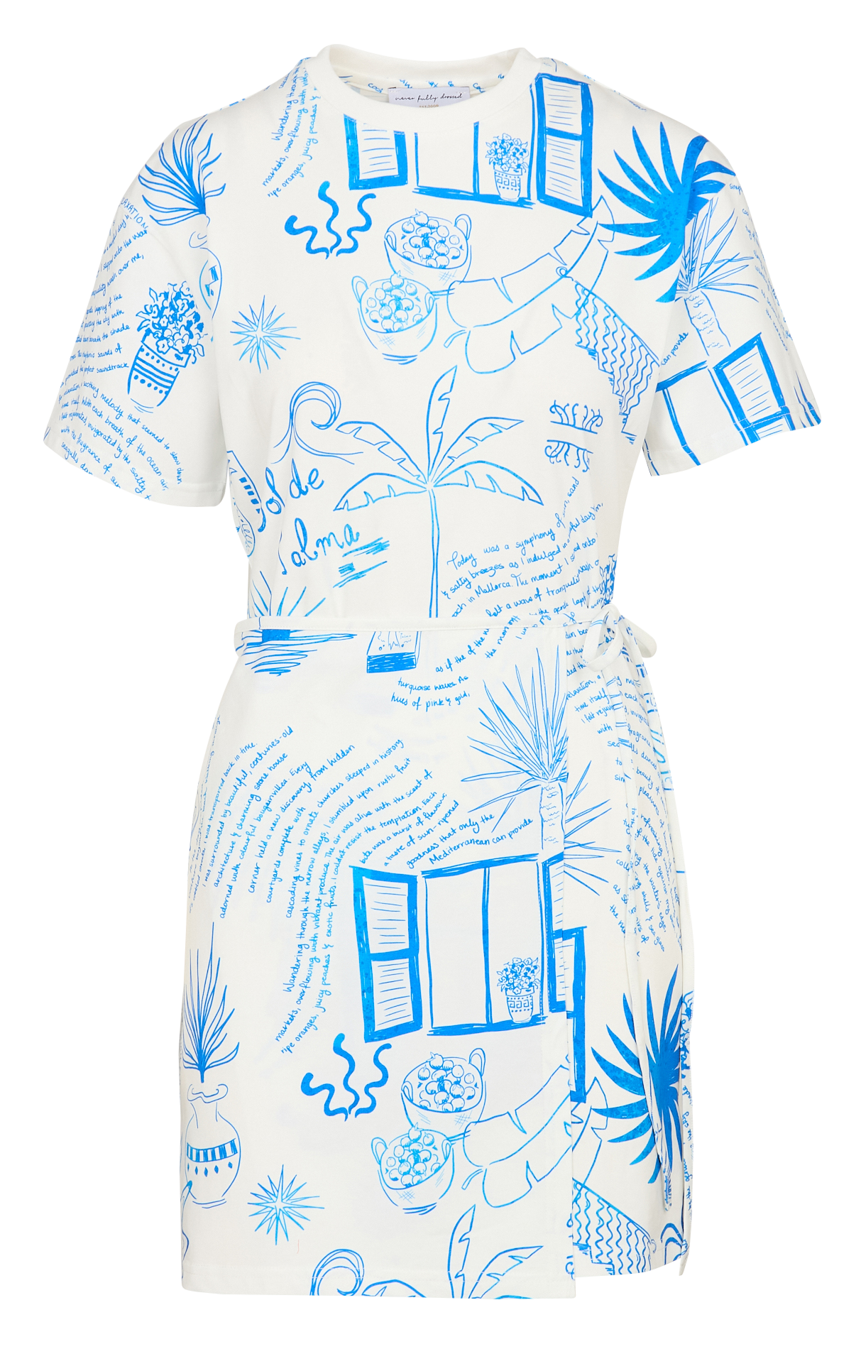 Cotton-blend nightie with round neck NEVER FULLY DRESSED White