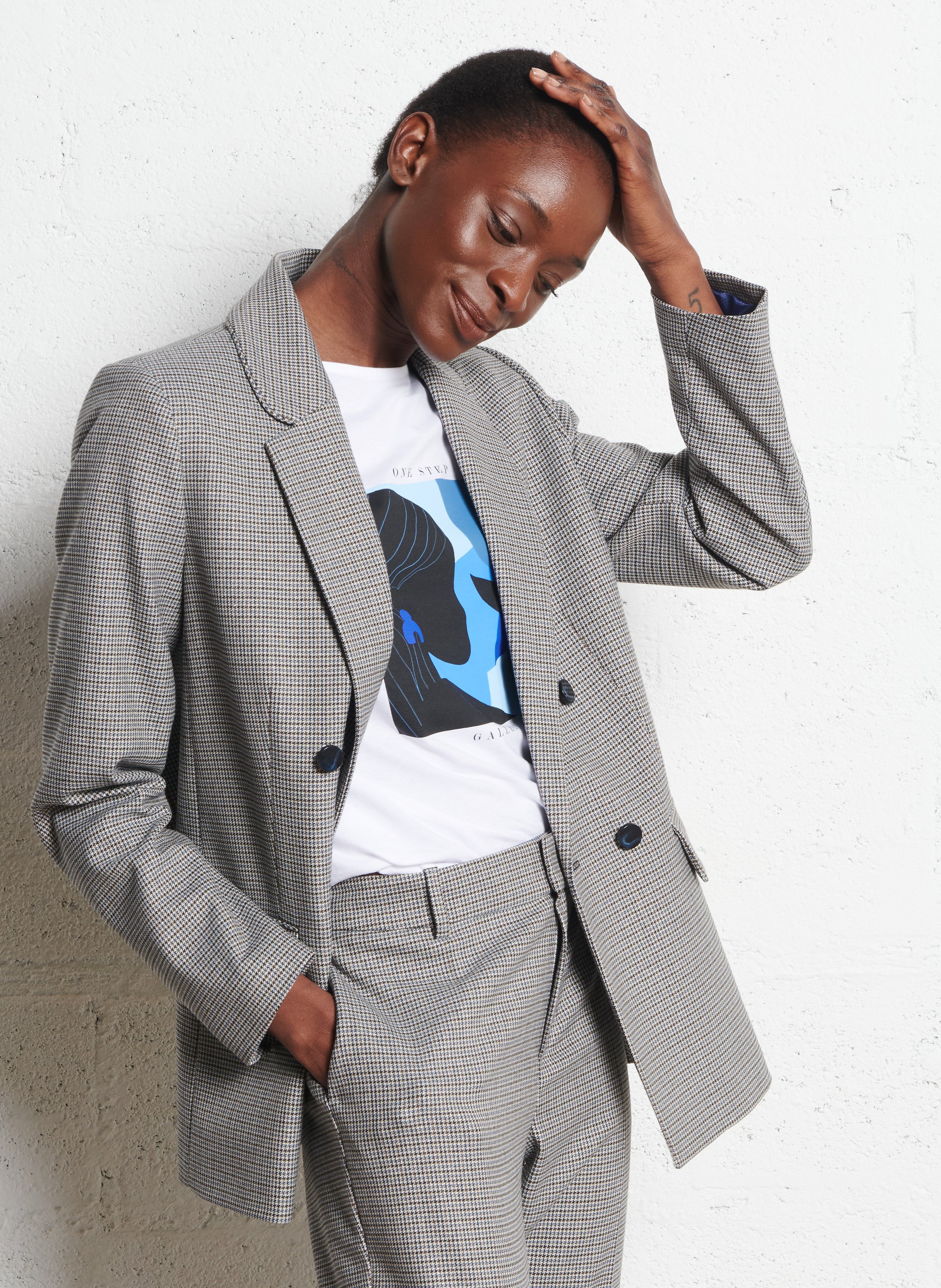 Veste de tailleur ajustée ONE STEP Bleu