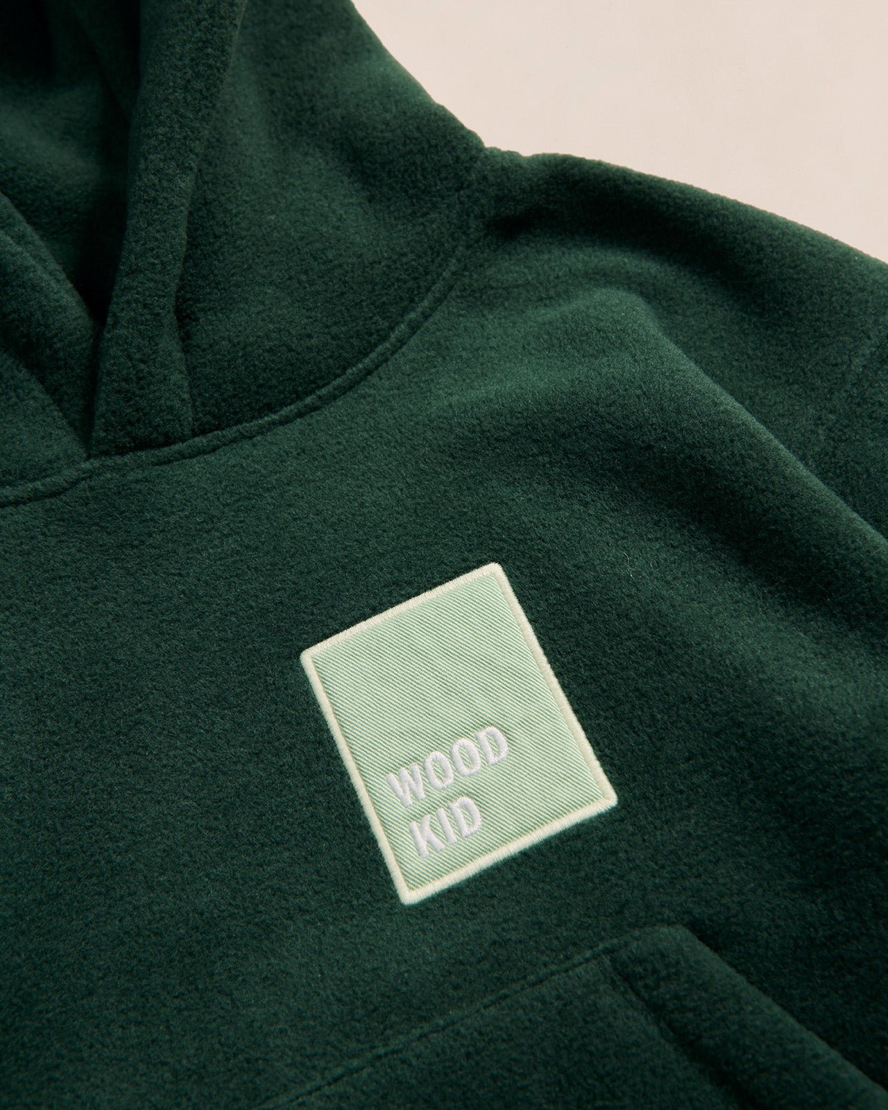 The Wood Kid recycled fleece hoodie EMOI EMOI Green
