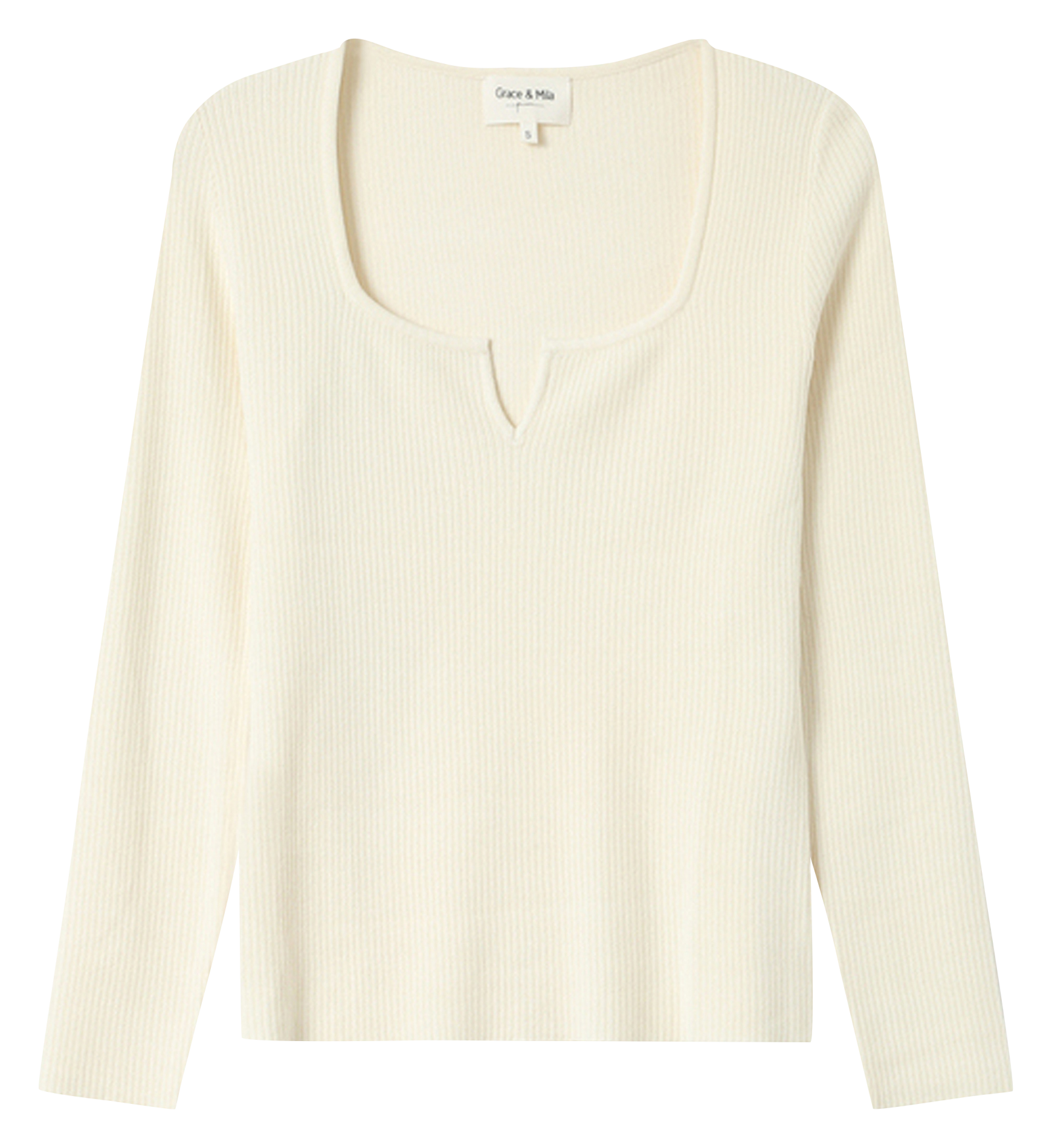 Square-neck sweater GRACE ET MILA White