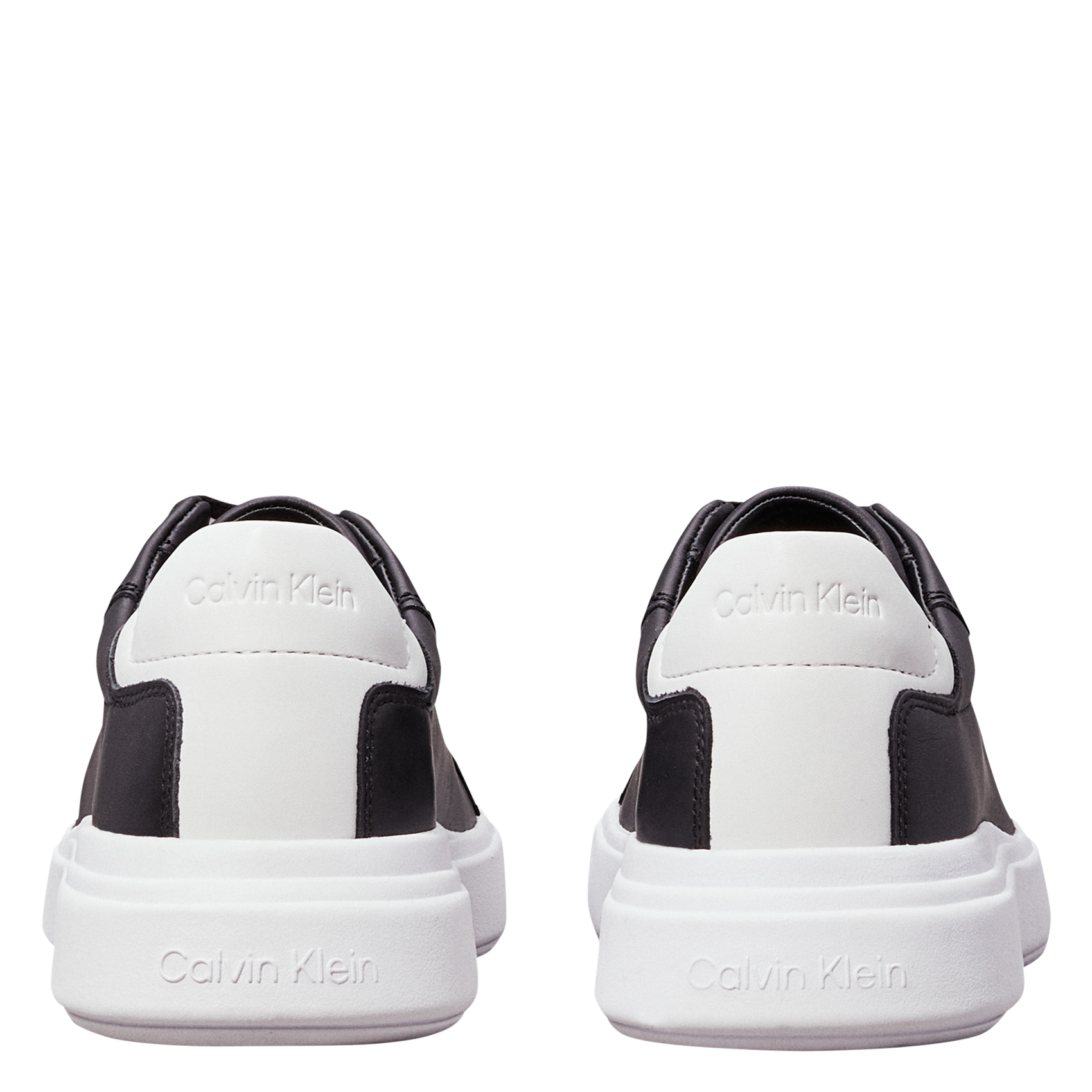 Baskets basses en cuir CALVIN KLEIN Noir