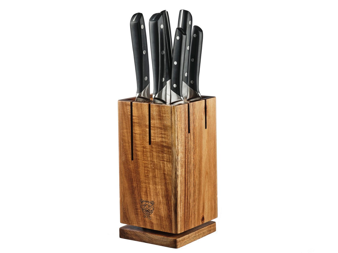 Erling Skagen kitchen knife set - 7 pieces BJORN Black
