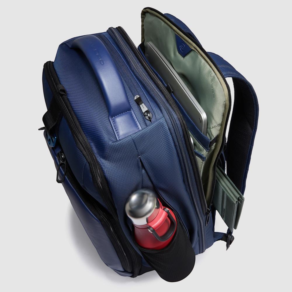 Travel backpack for 17.3-inch laptop PIQUADRO Blue