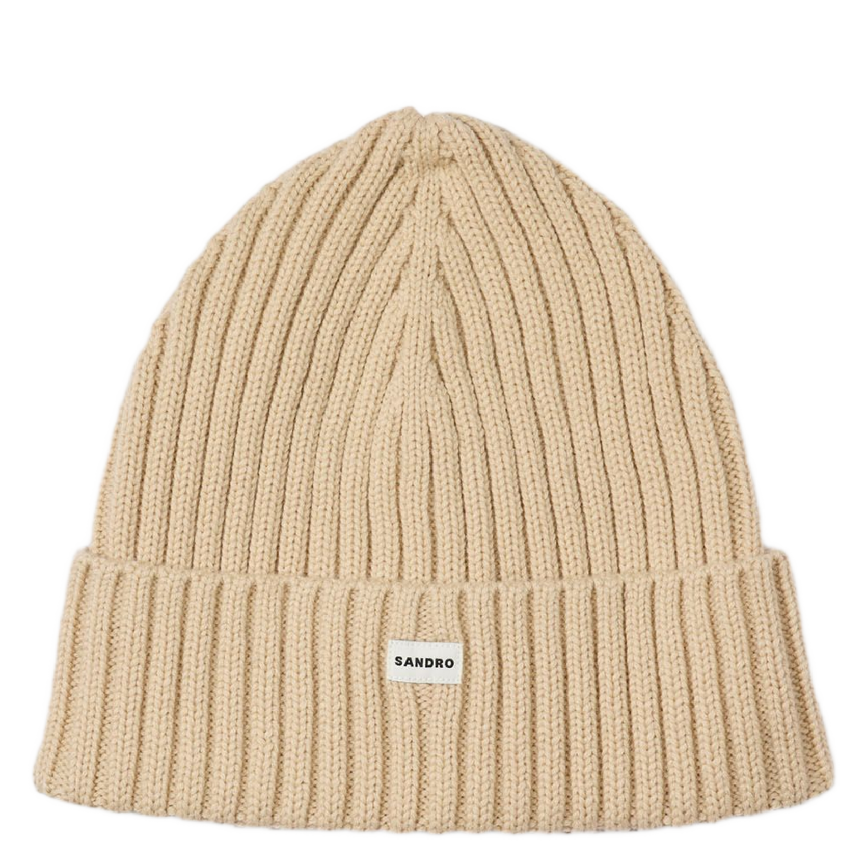 Muts met ribbelpatroon SANDRO Beige