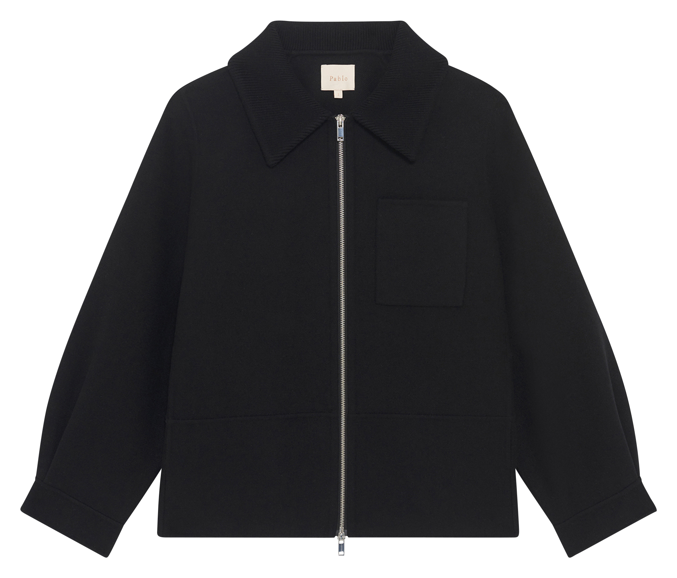 Classic-collar wool coat PABLO Black