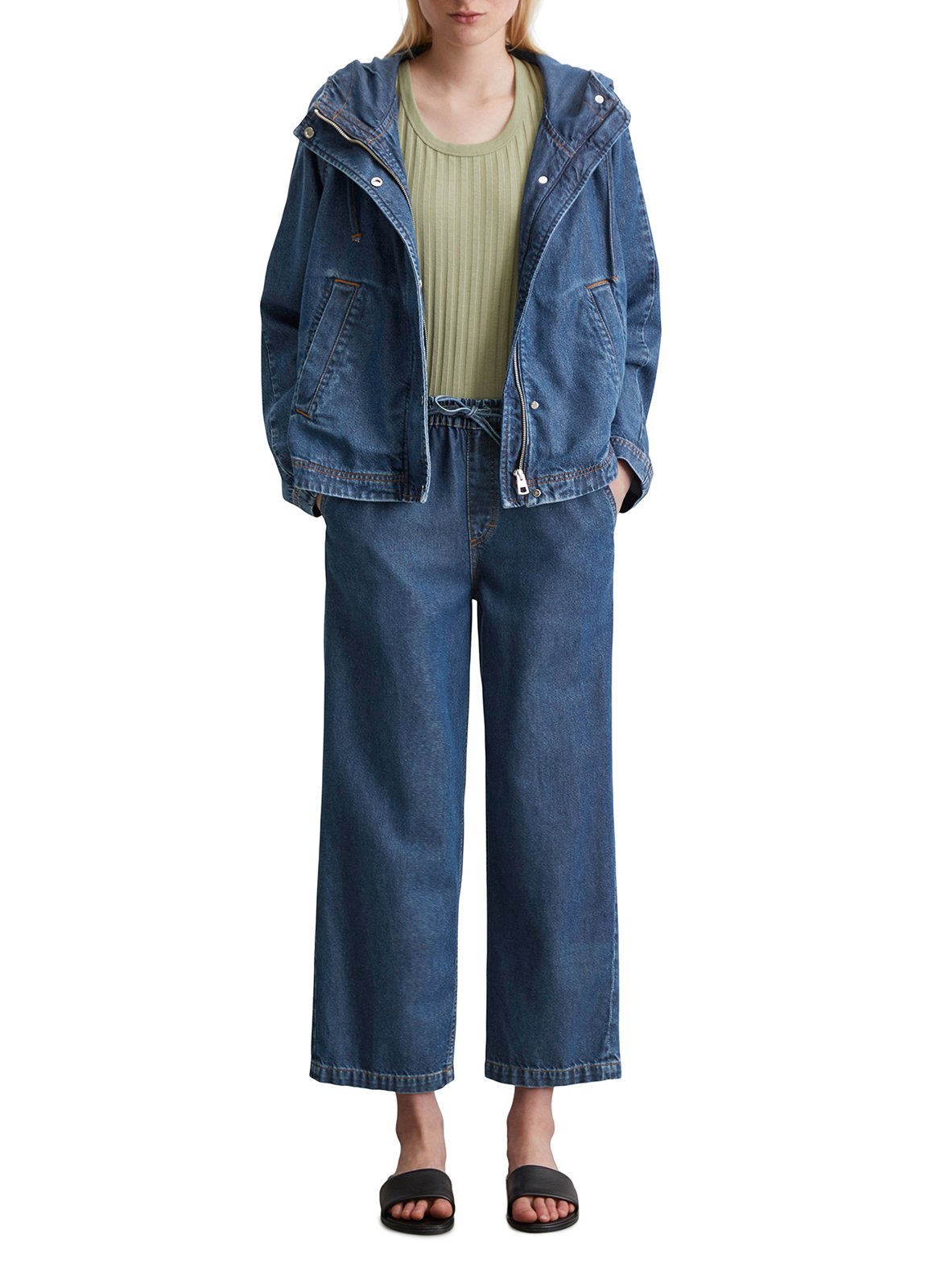 Veste col montant en denim MARC O&#039;POLO Bleu