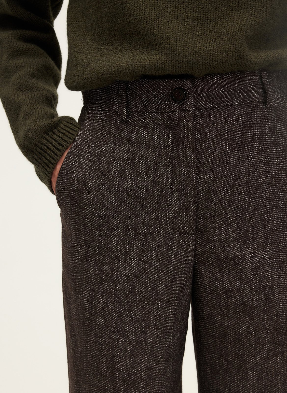 Pantalon large  PABLO Marron