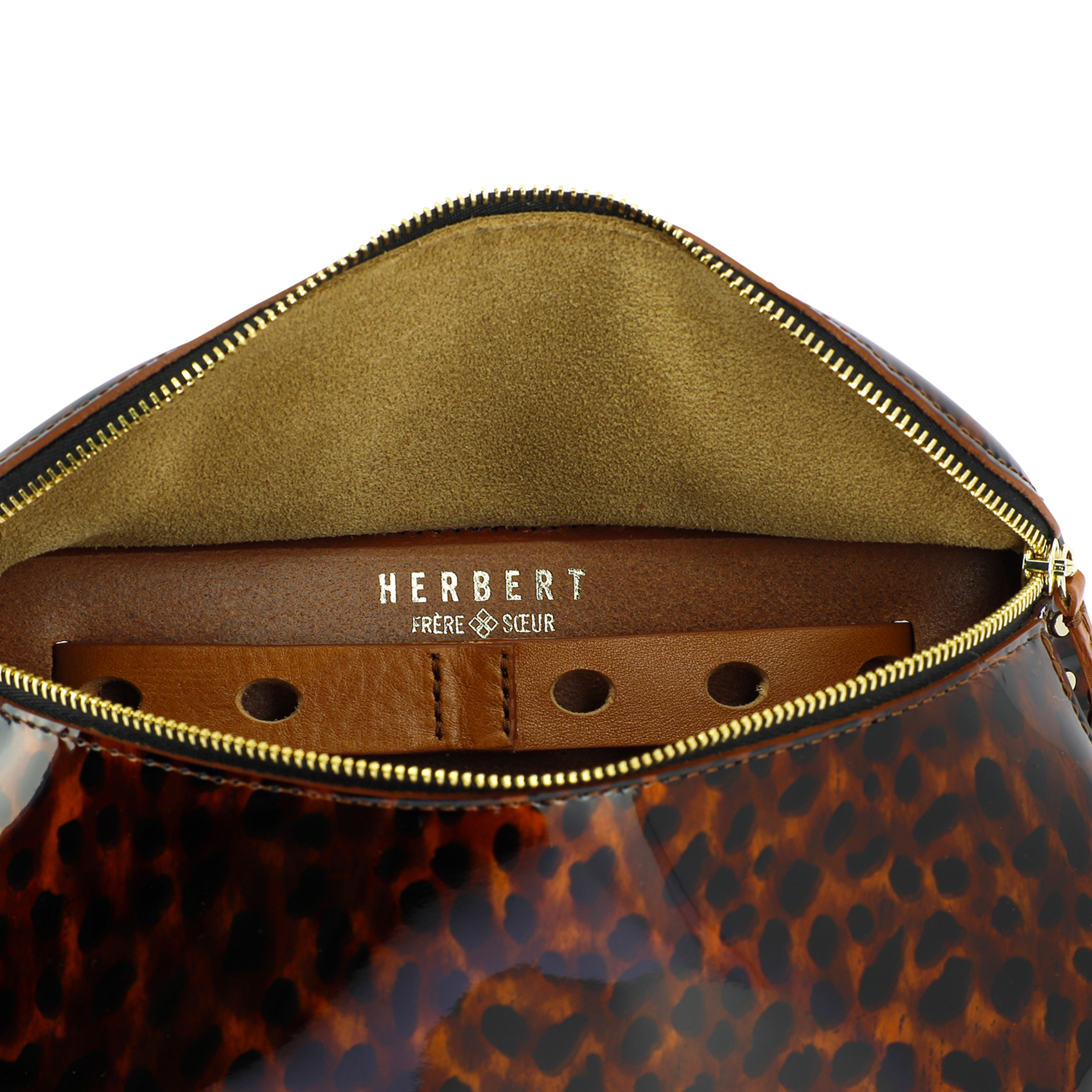 Gürteltasche mit Leopardenmuster HERBERT FRERE SOEUR Braun