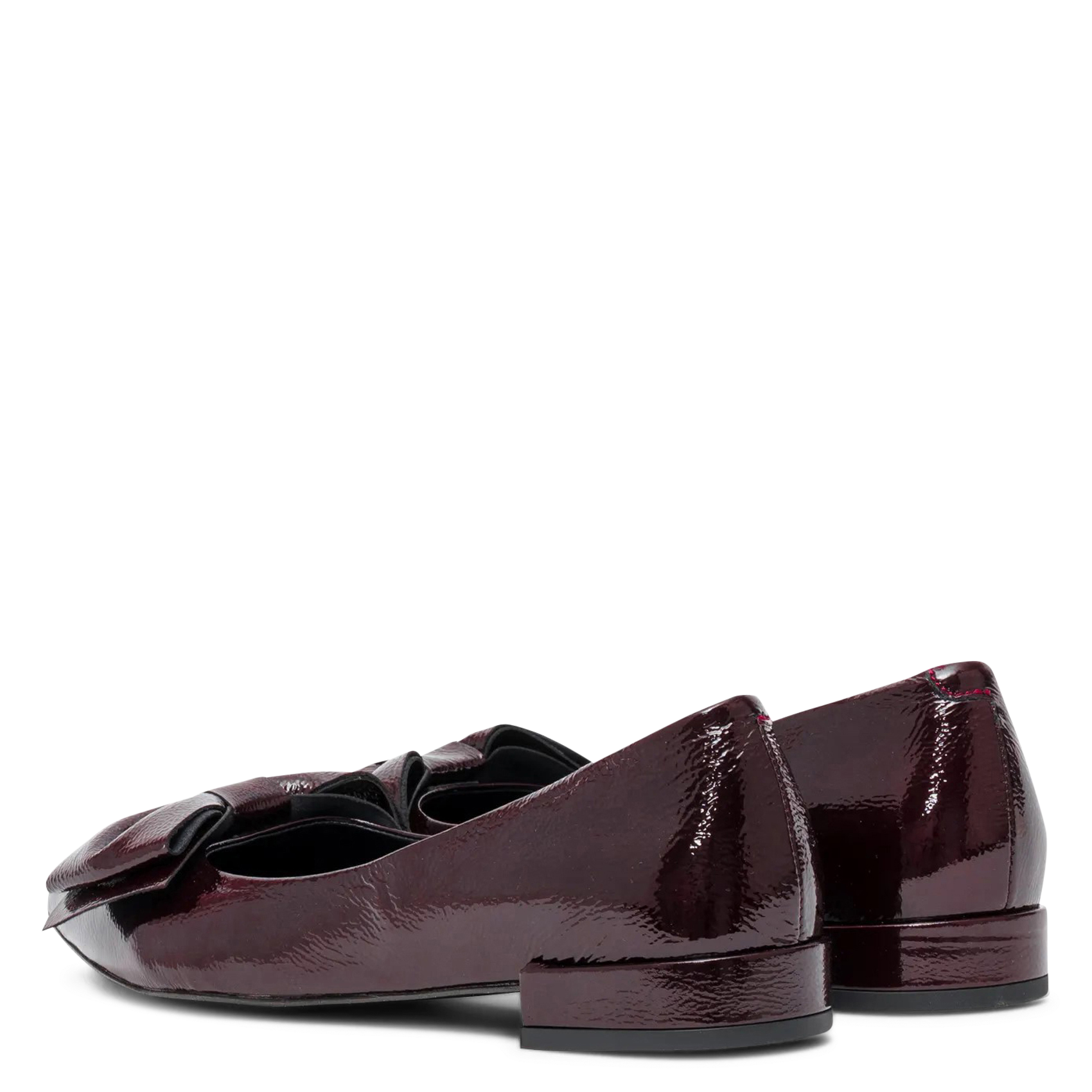 Leather ballerina flats BOCAGE Red